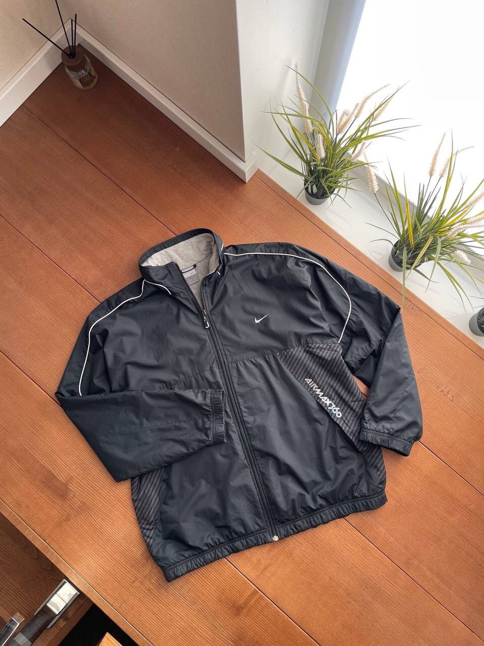Nike × Vintage Vintage Nike Y2K AirMax 360 Logo Nylon Drill Jacket Bomber Size US L / EU 52-54 / 3 - 2 Thumbnail
