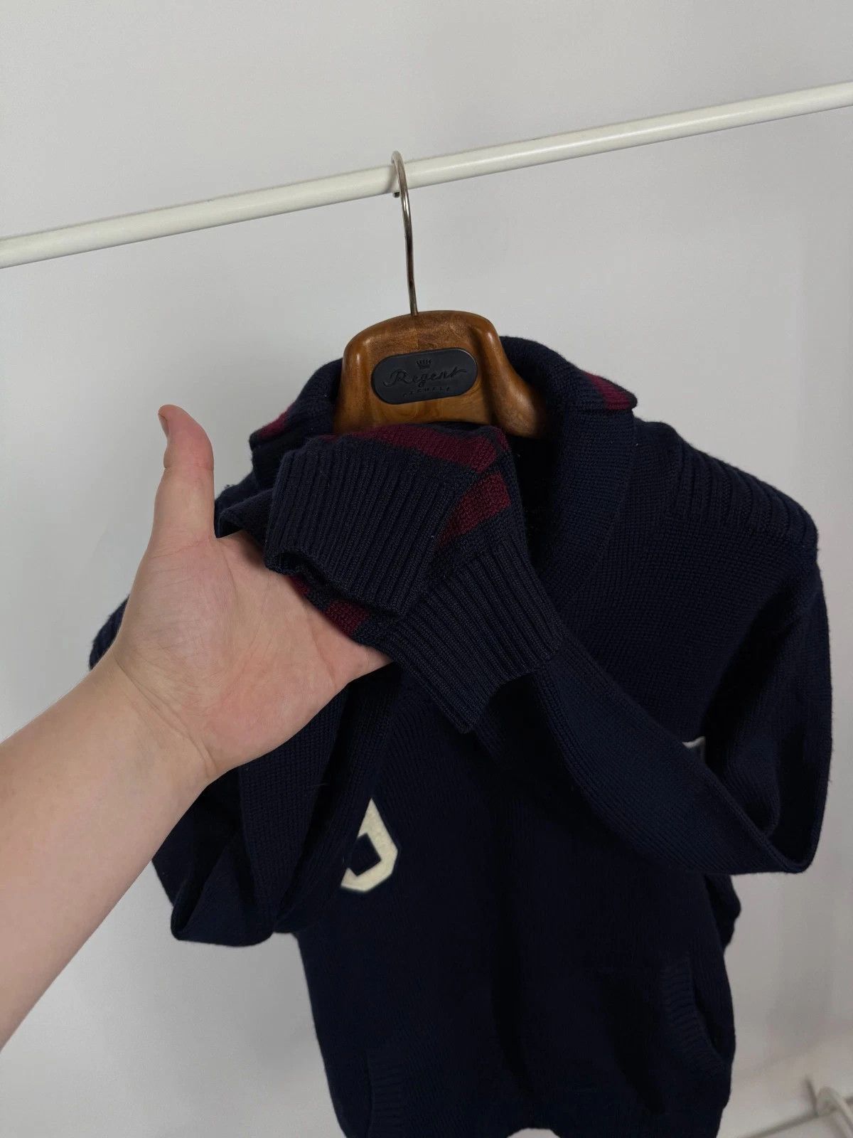 Boggi Boggi Milano Men's Navy Blue Knit High Neck Wool Sweater Size US S / EU 44-46 / 1 - 4 Thumbnail