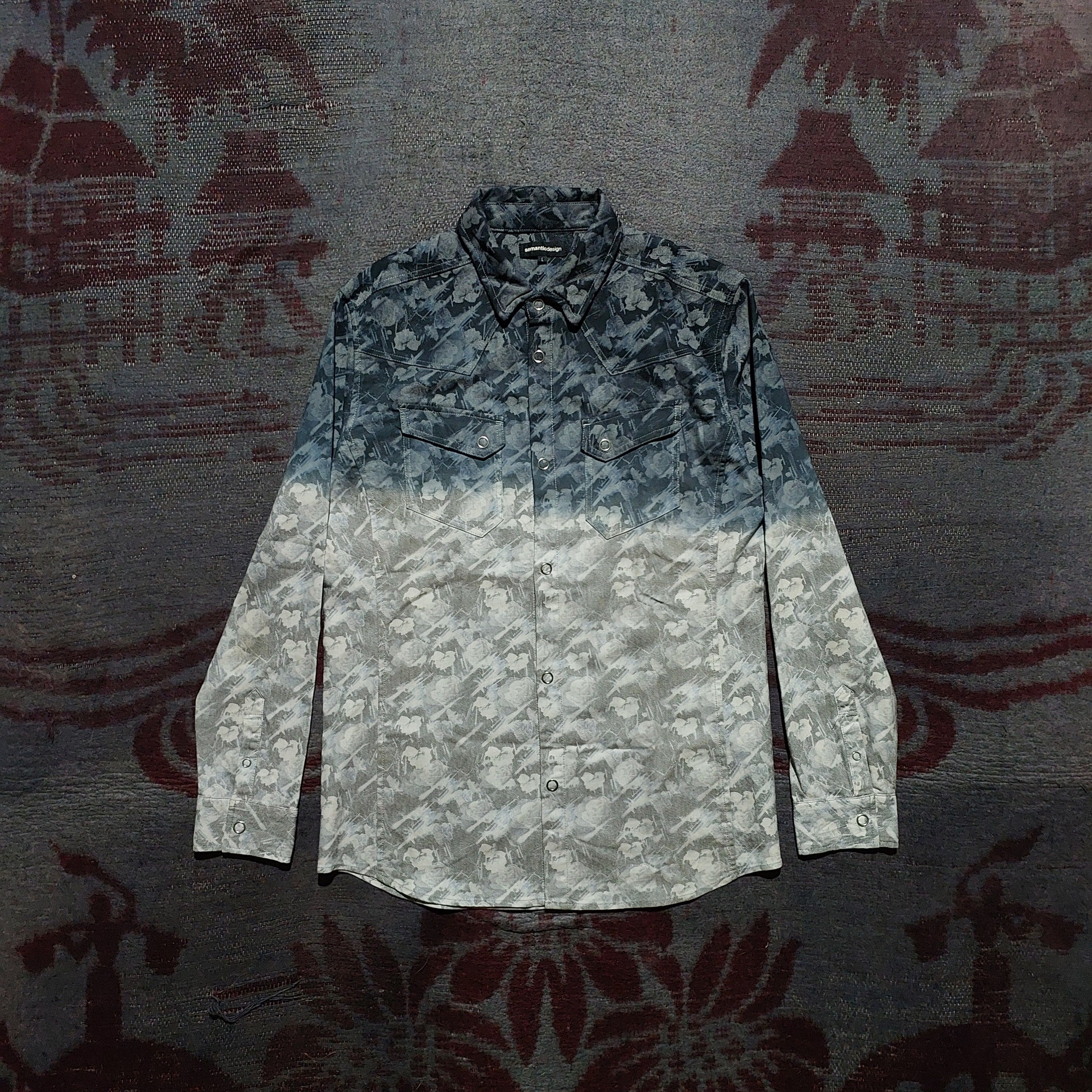 semanticdesign Semantic design flower patter button denim shirt Size US L / EU 52-54 / 3 - 1 Thumbnail
