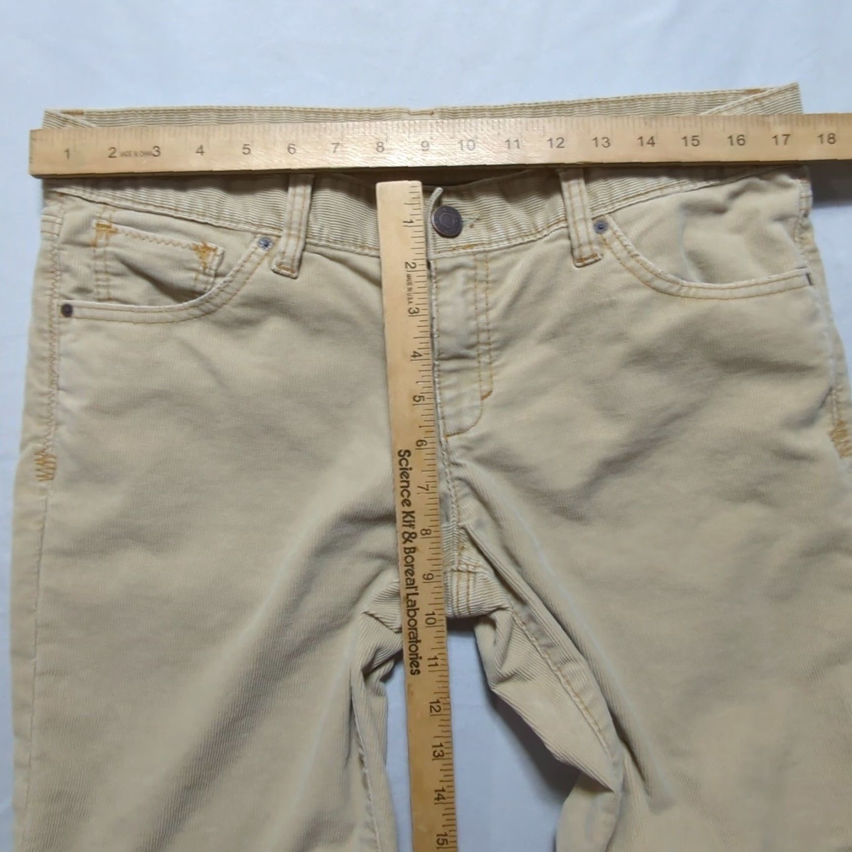 Gap VINTAGE Gap 1969 Limited Edition Corduroy Bootcut Pants Beige Womens 12R Regular Stretch Pockets Front Zip Button Tailored Retro Hippie Style Mens? Size 34" / US 12 / IT 48 - 7 Thumbnail