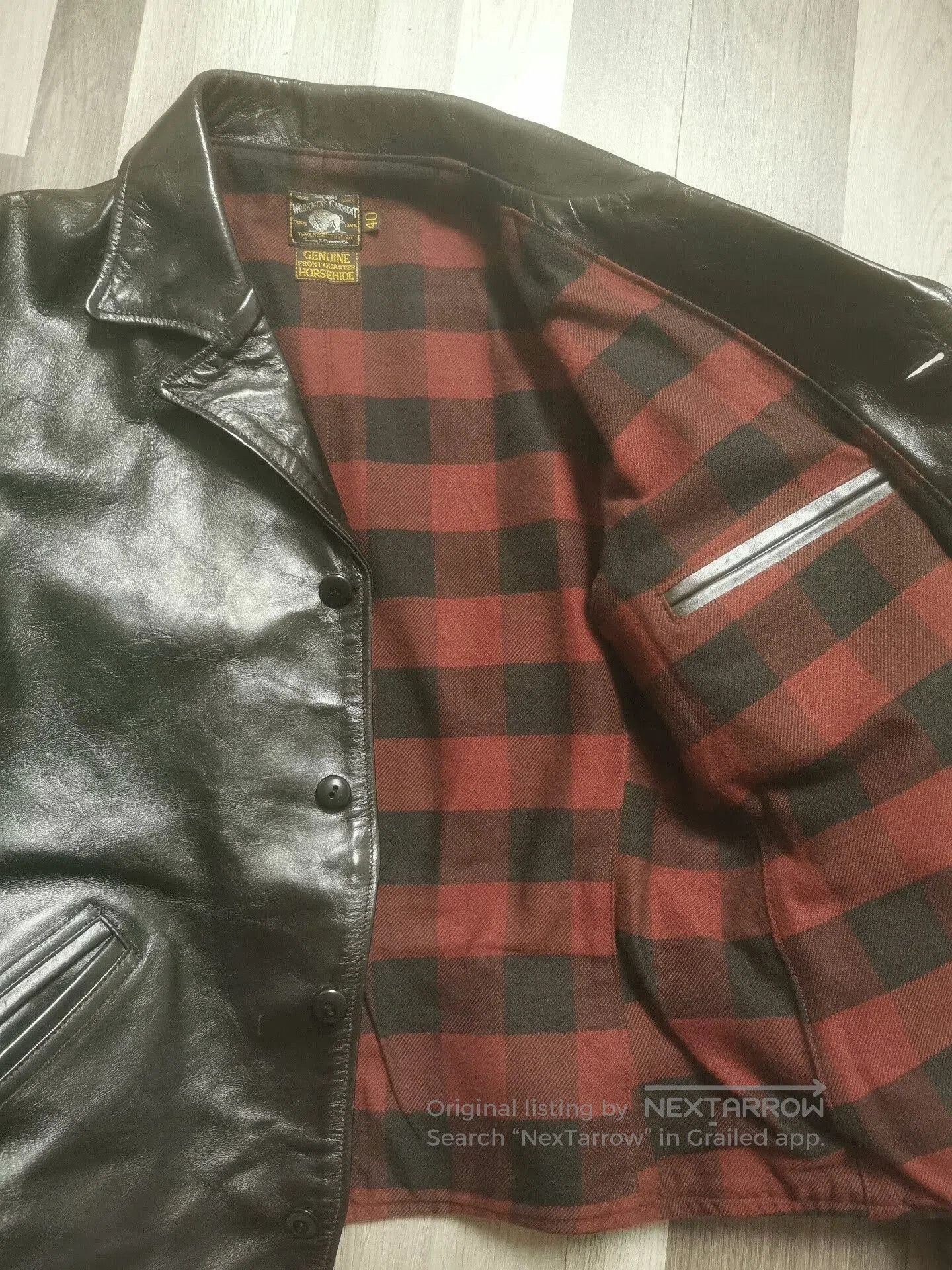 Freewheelers Classic Black Leather Jacket by Freewheelers. Size US XXS / EU 40 - 3 Thumbnail