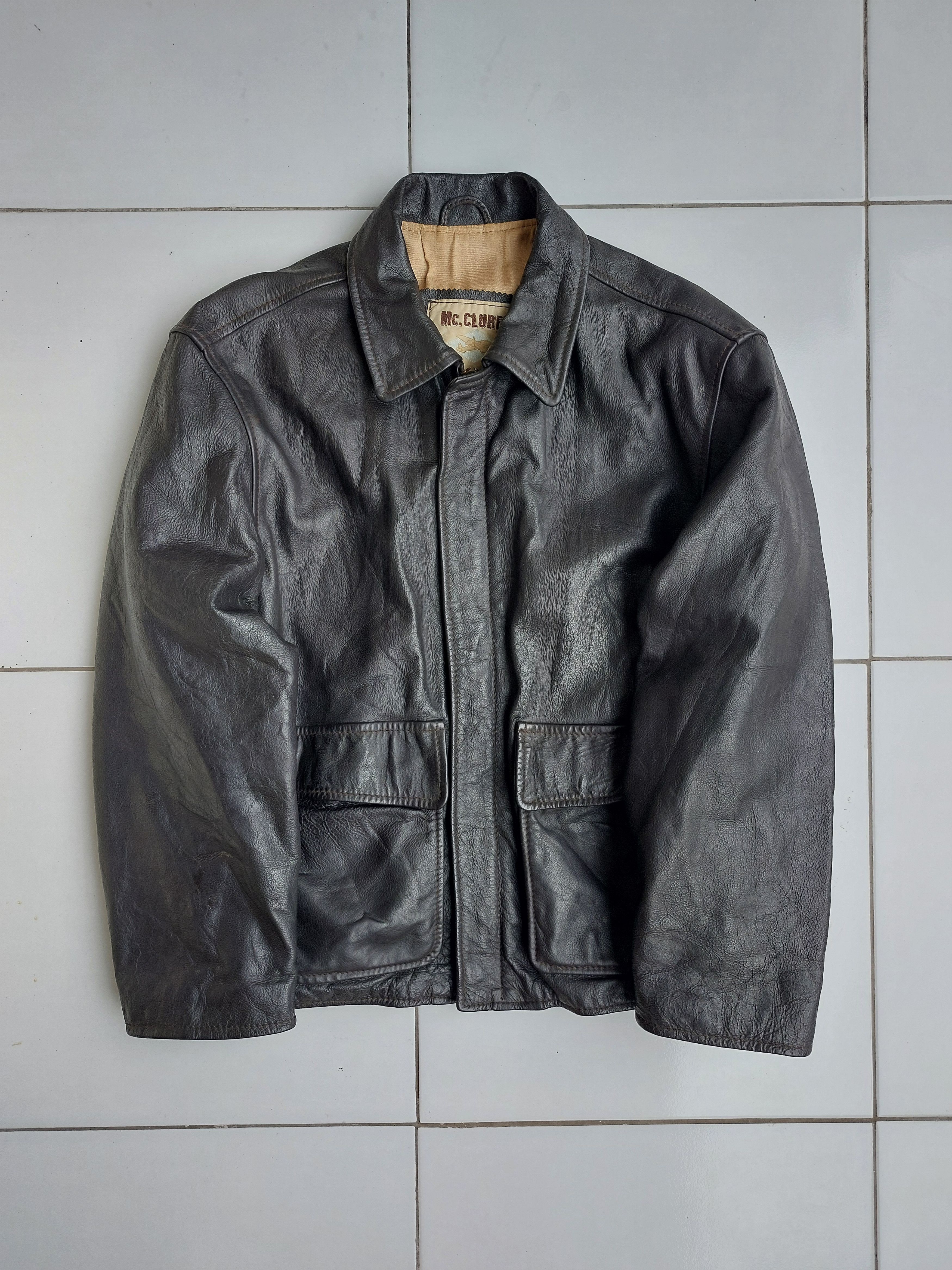 Vintage Mc Clures Vintage Leather Jacket Size US L / EU 52-54 / 3 - 2 Thumbnail
