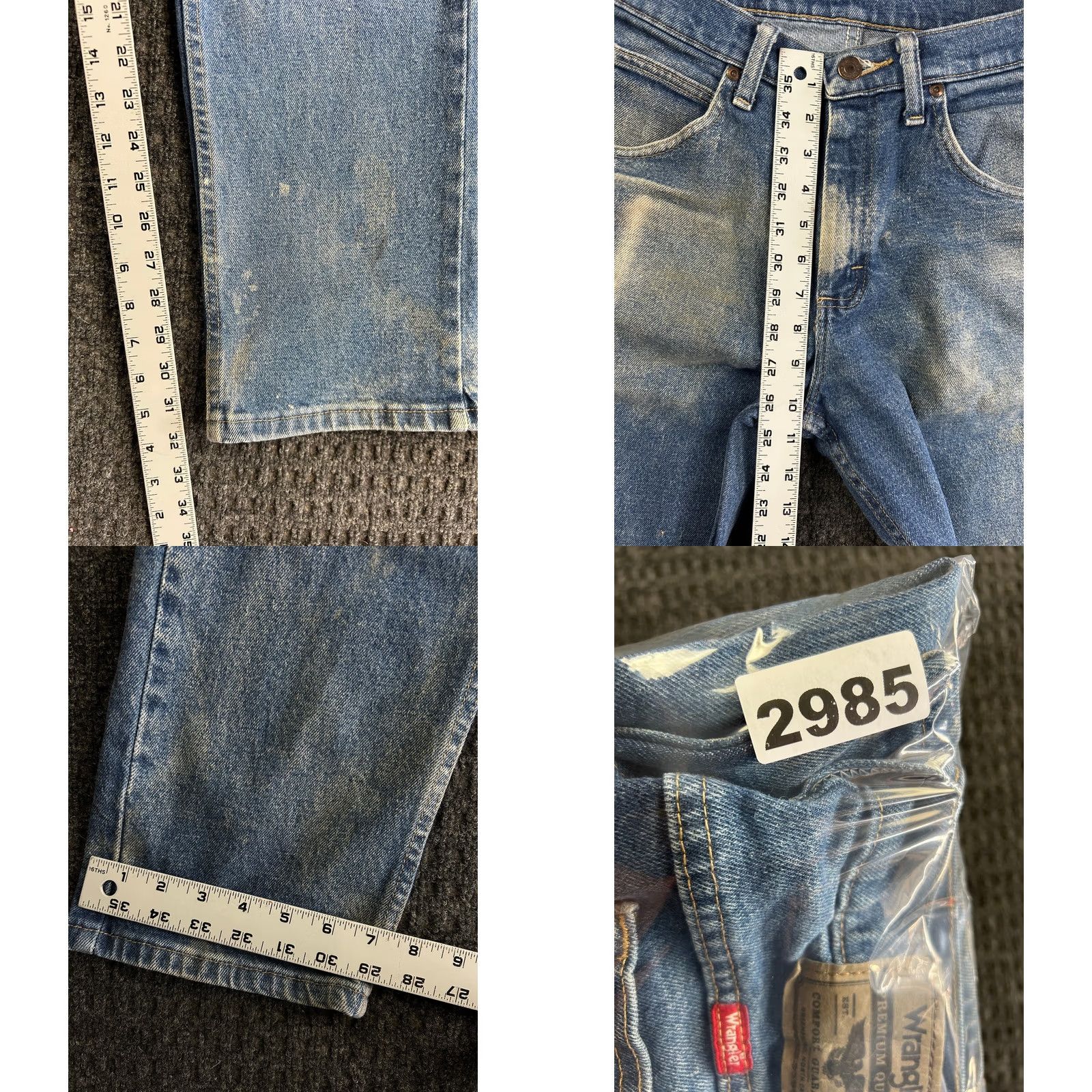 Wrangler Wrangler Jeans Mens 30 x 32 Relaxed Fit Denim Workwear 1097FXVMD Regular Blue Jeans Size US 30 / EU 46 - 8 Thumbnail
