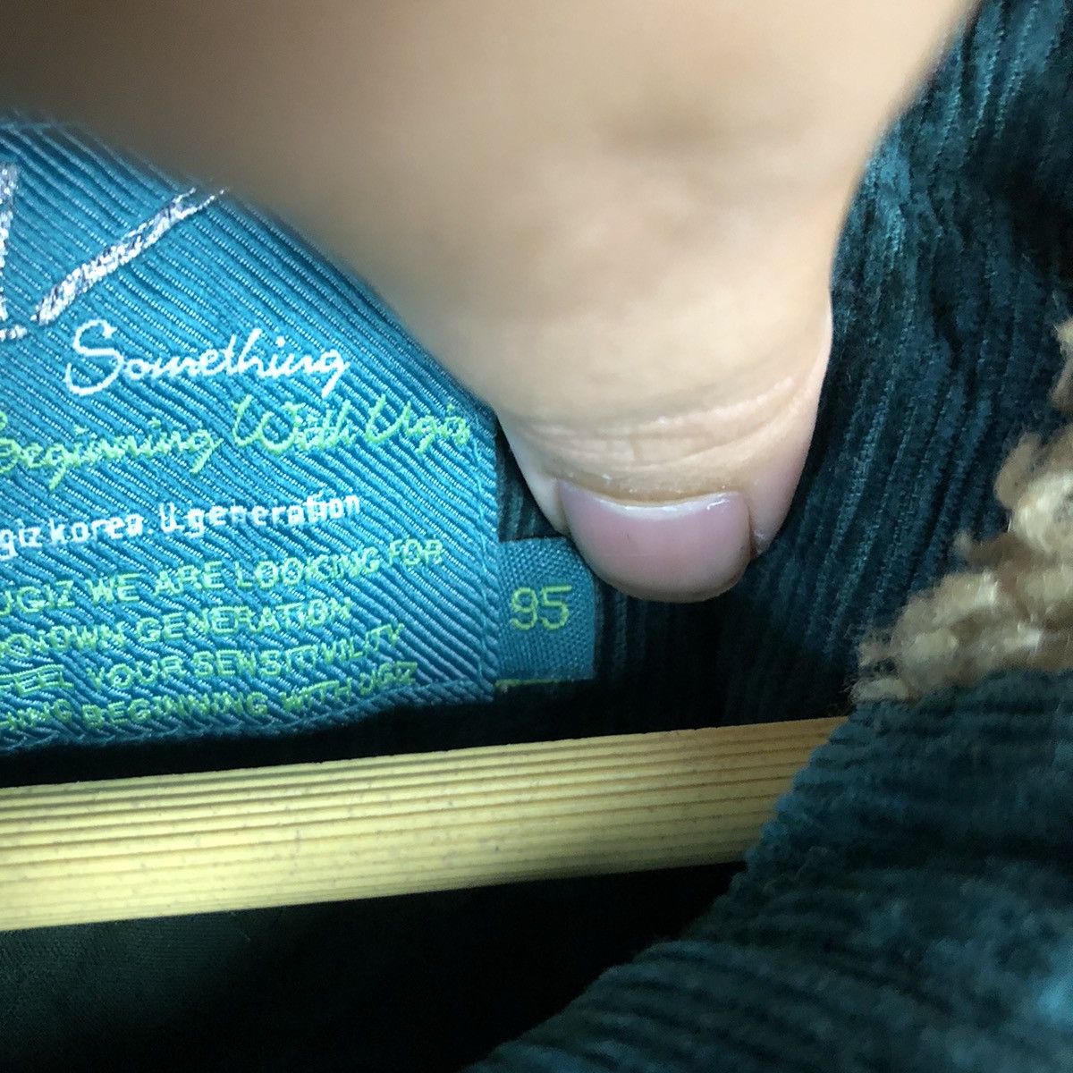 Japanese Brand Something By UGIZ jean corduroy Green sweater hoodie #A664 Size US S / EU 44-46 / 1 - 13 Thumbnail