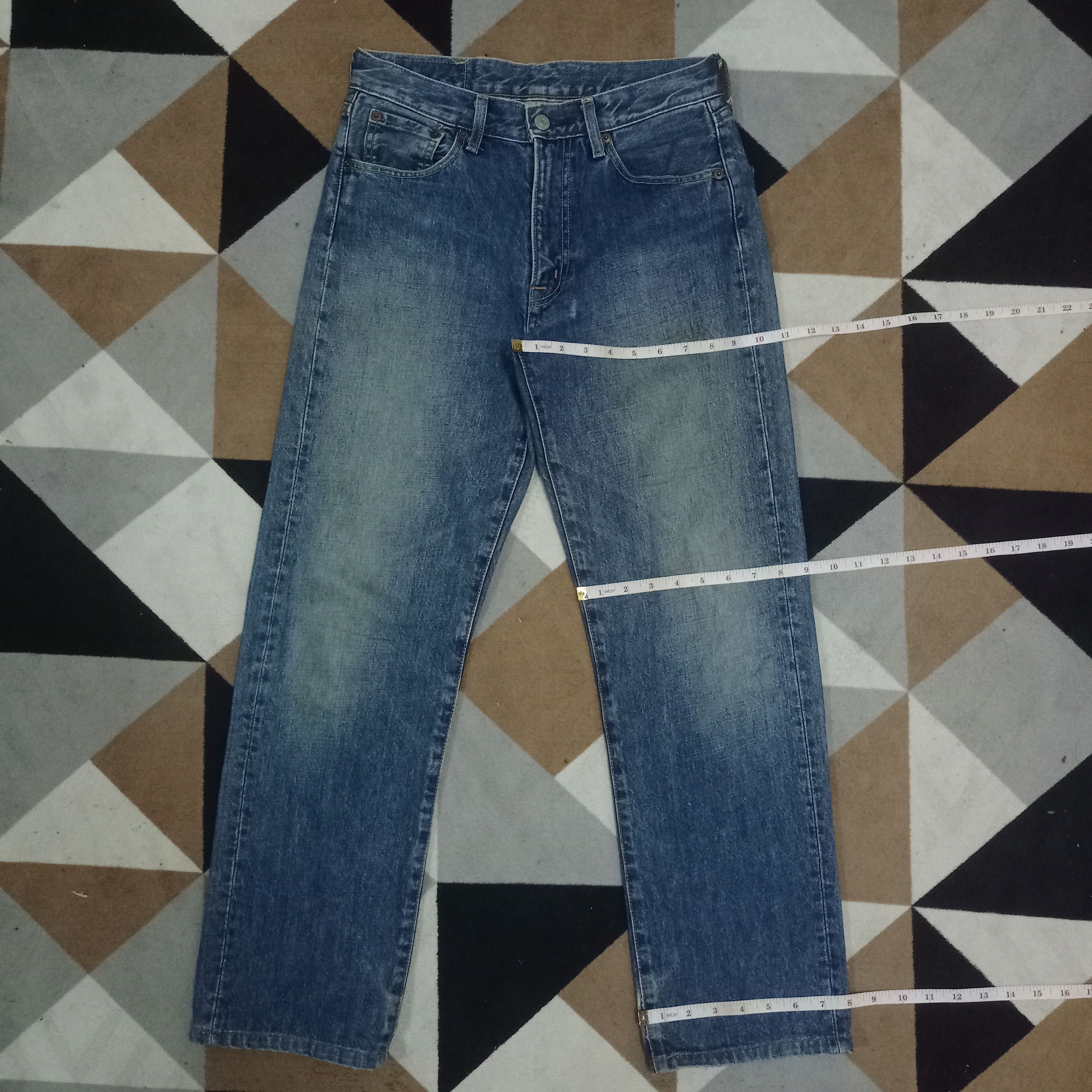 Japanese Brand Vintage Japanese Brand Faded Straight Loose Jeans 28x29 Size US 28 / EU 44 - 10 Thumbnail