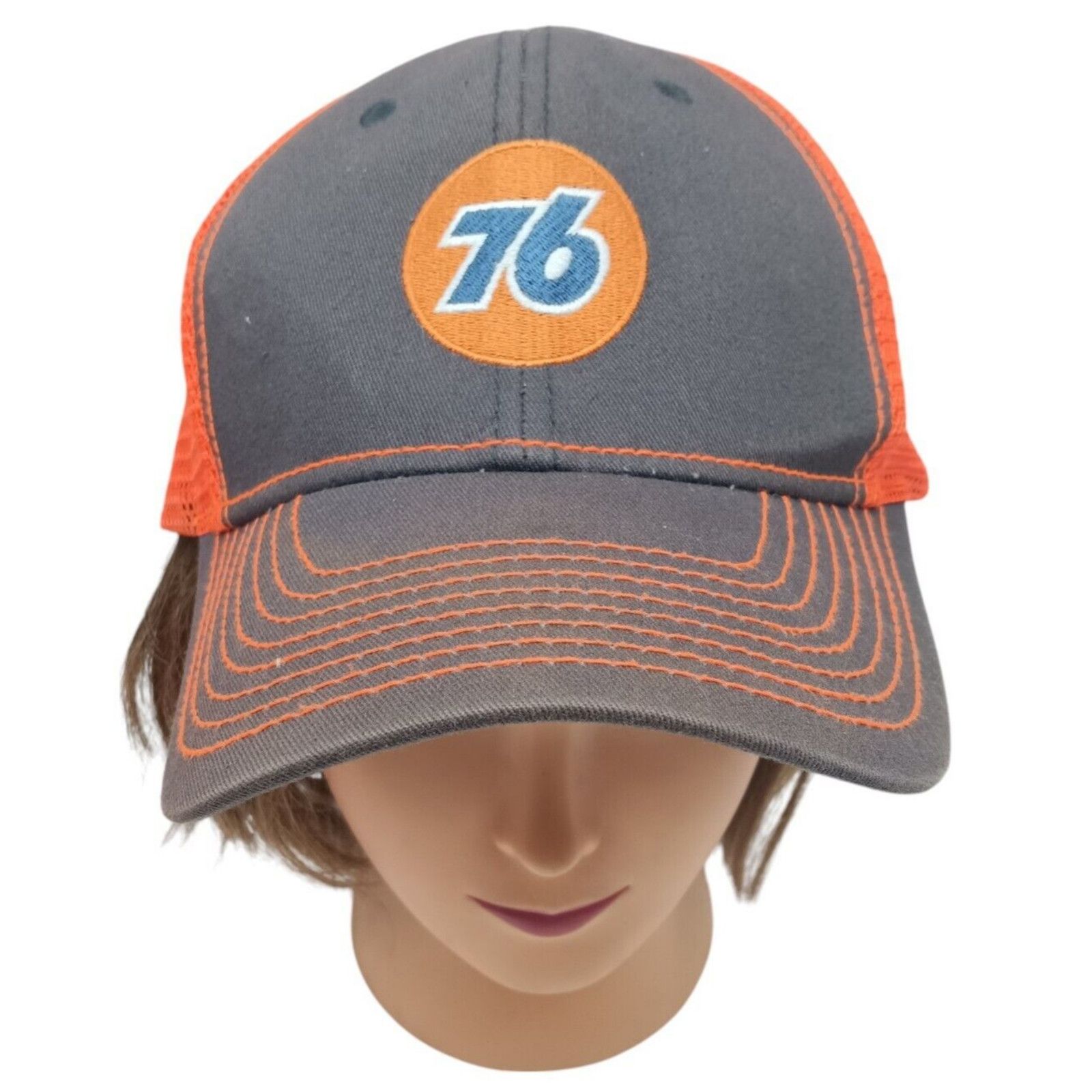 Union LA Union 76 Gas Trucker Hat Logo orange Mesh SnapBack Size ONE SIZE - 2 Thumbnail