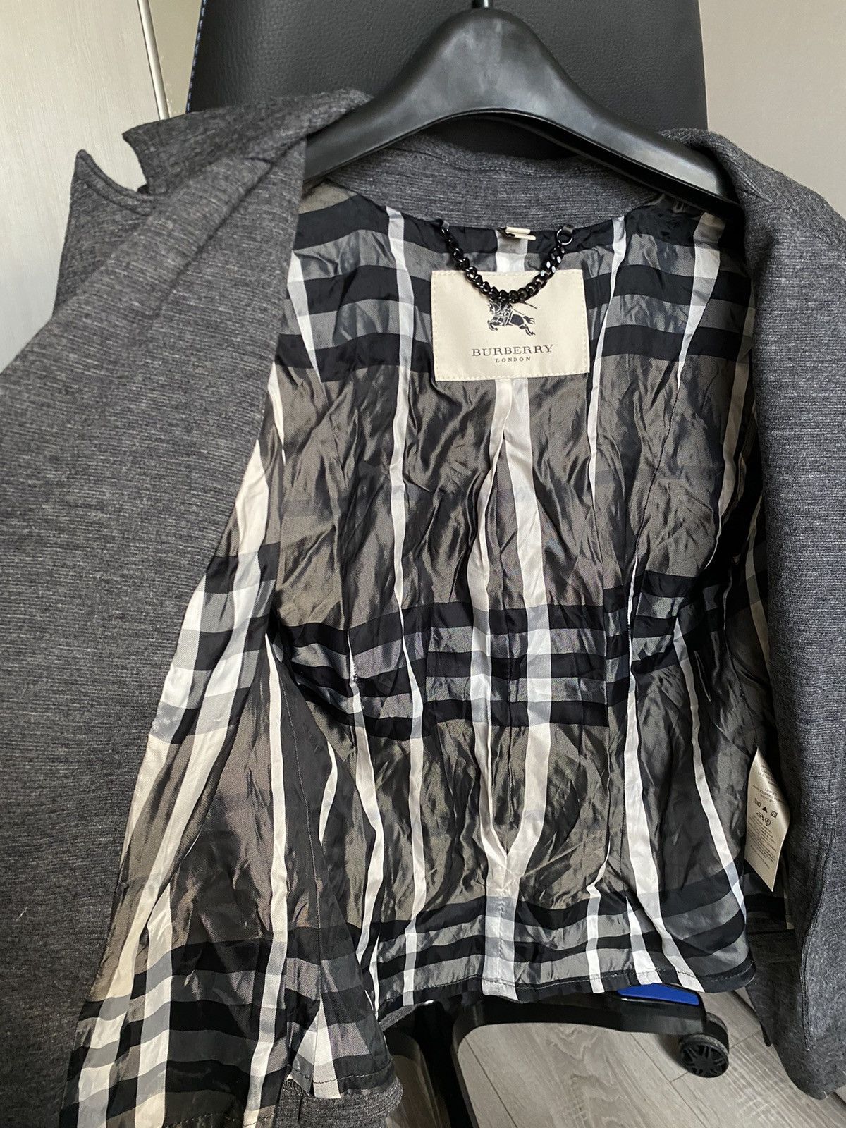 Burberry × Burberry Prorsum Burberry blazer jacket wool gray Size L / US 10 / IT 46 - 6 Thumbnail