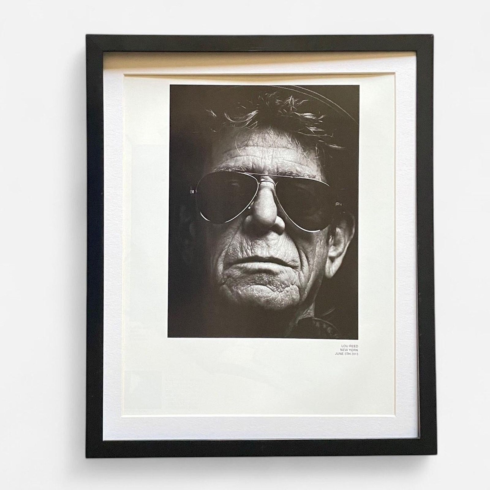 Hedi Slimane Lou Reed photography framed poster 9x11