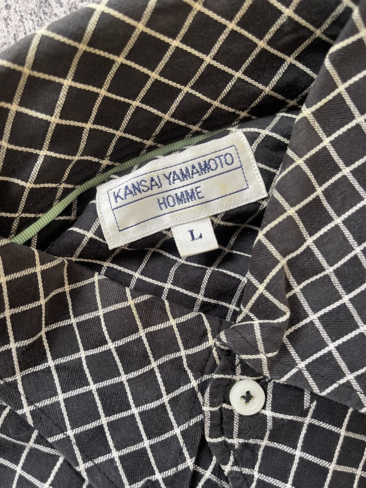 Kansai Yamamoto Kansai Yamamoto plaid long shirt Size US L / EU 52-54 / 3 - 5 Thumbnail