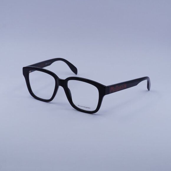 Alexander McQueen AM0333O 002 Eyeglasses Black 52mm Square
