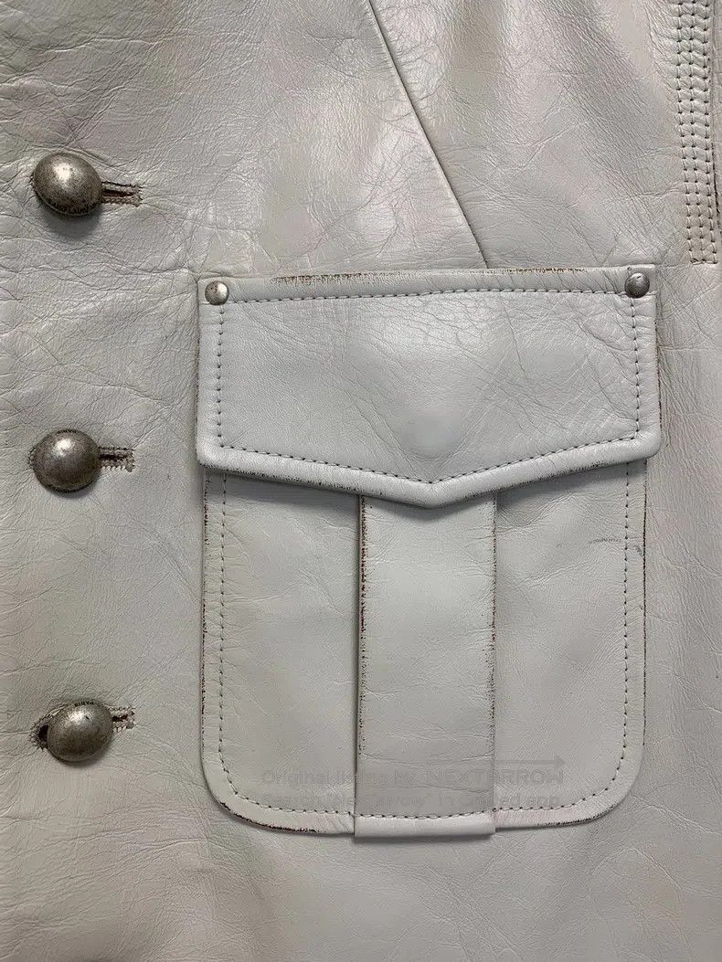 Saint Laurent Paris Saint Laurent Paris Distressed Vintage Court Leather Jacke Size US S / EU 44-46 / 1 - 7 Thumbnail