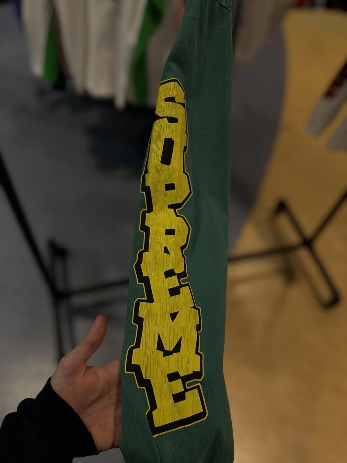 Supreme Supreme Cracked Long Sleeve Top Washed Green Size Large Size US L / EU 52-54 / 3 - 4 Thumbnail