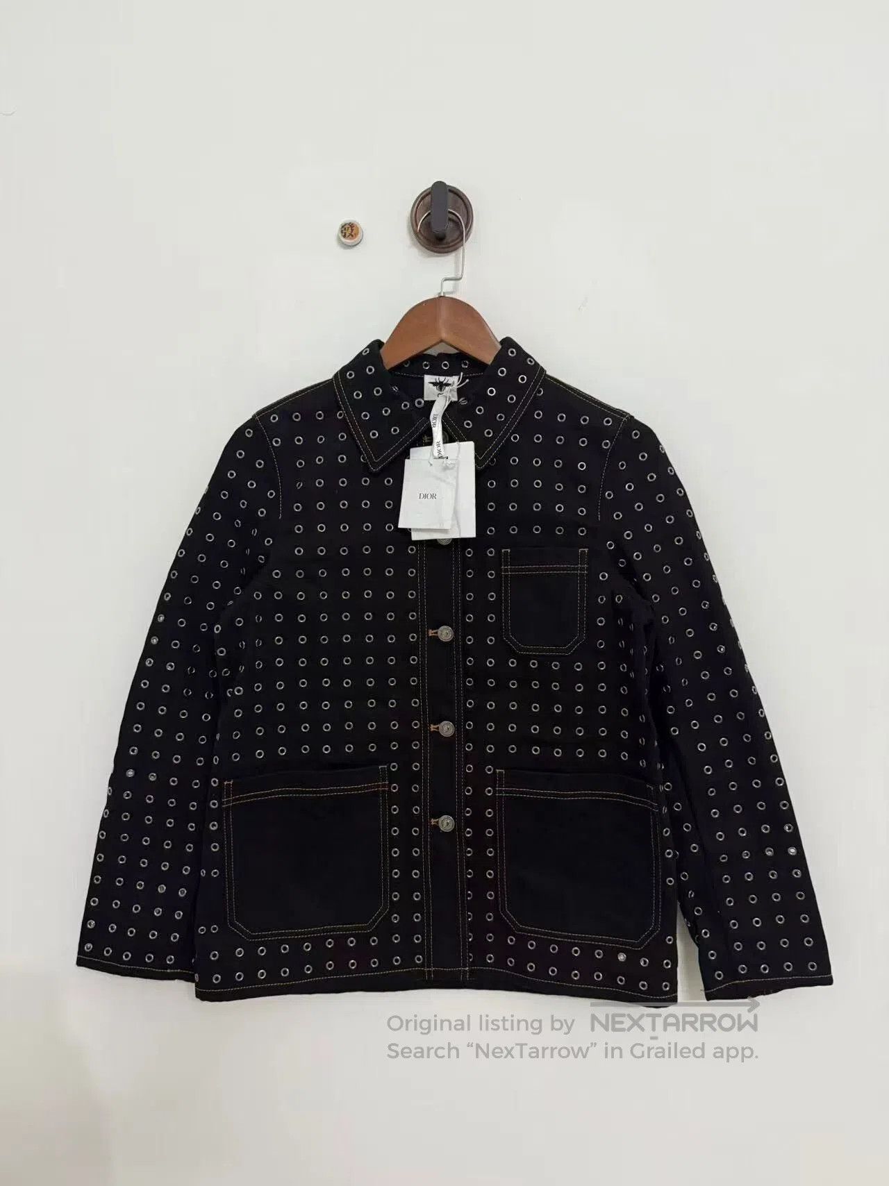 Dior Dior Black Slogan Mesh Denim Jacket. Size XS / US 0-2 / IT 36-38 - 1 Thumbnail