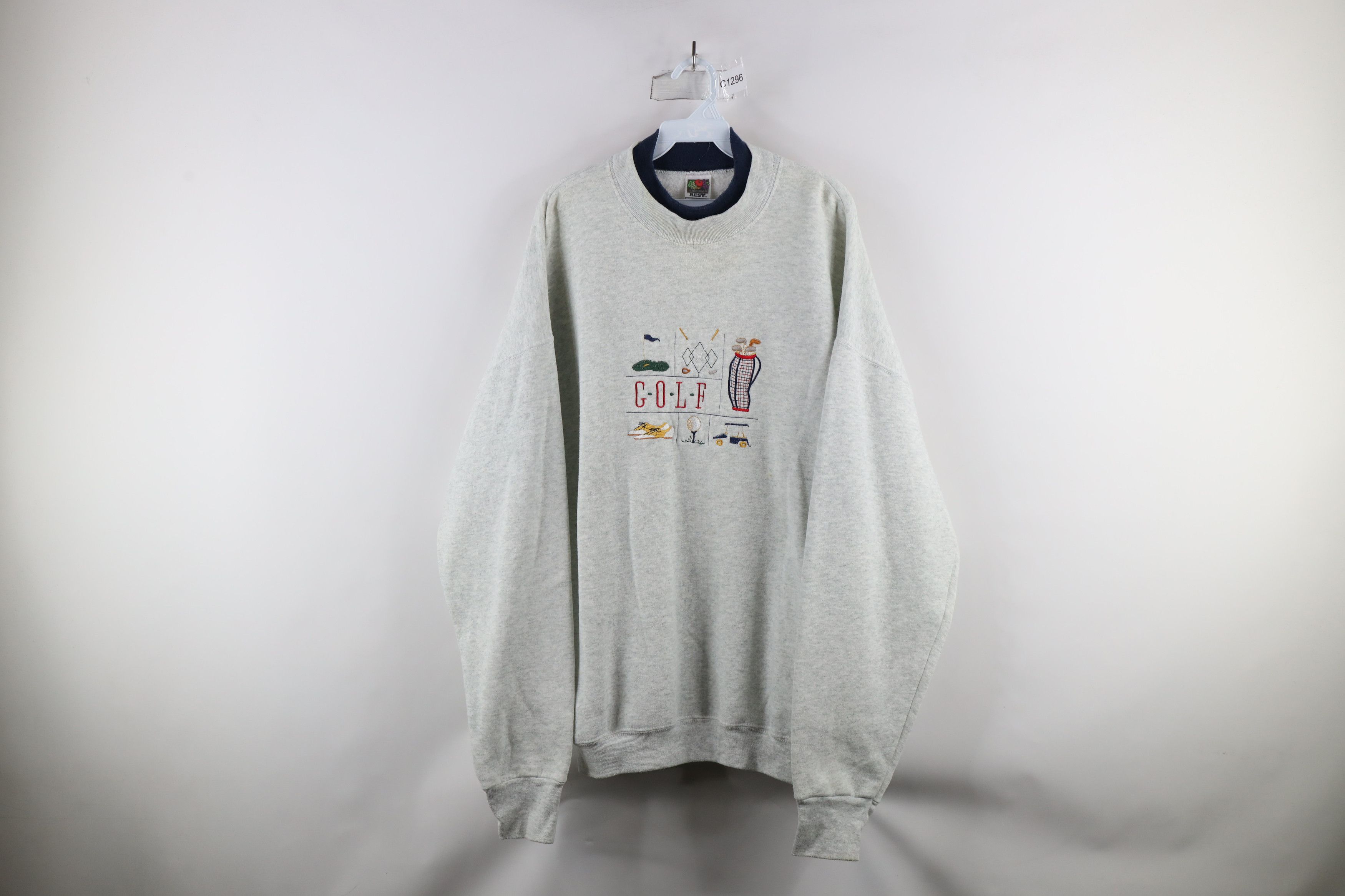 Vintage Vintage 90s Streetwear Spell Out Golf Layered Sweatshirt Size US XXL / EU 58 / 5 - 1 Thumbnail
