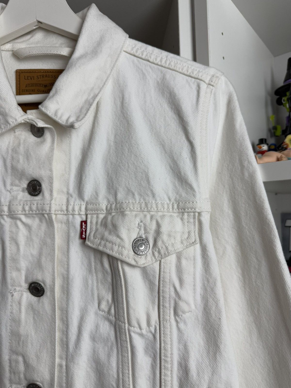 Levi's × Levi's Vintage Clothing Levi’s premium white boxy cropped denim jacket M jeans retro Size M / US 6-8 / IT 42-44 - 4 Thumbnail