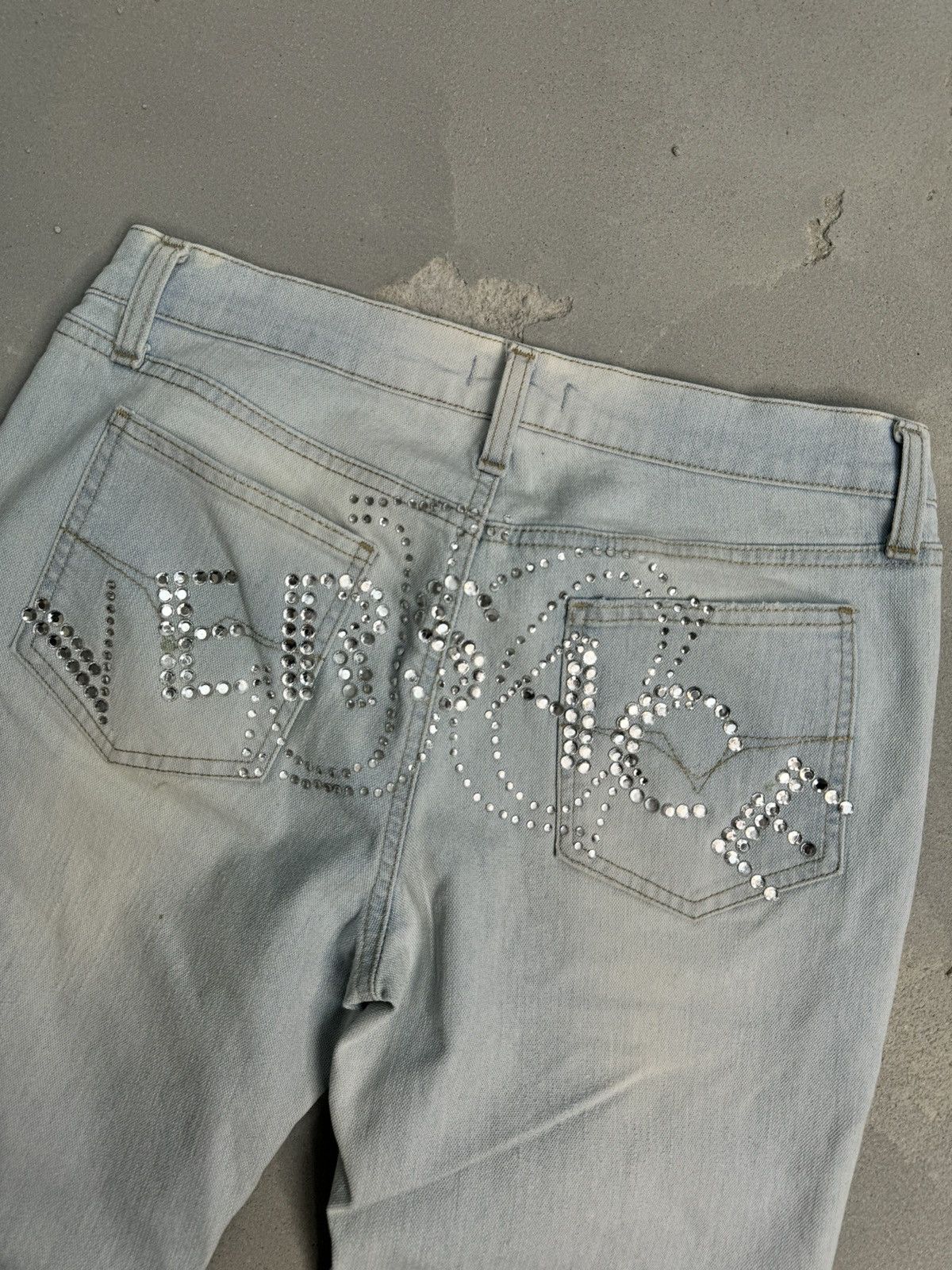 Vintage Y2K Versace pants over print Multi pocket Jeans