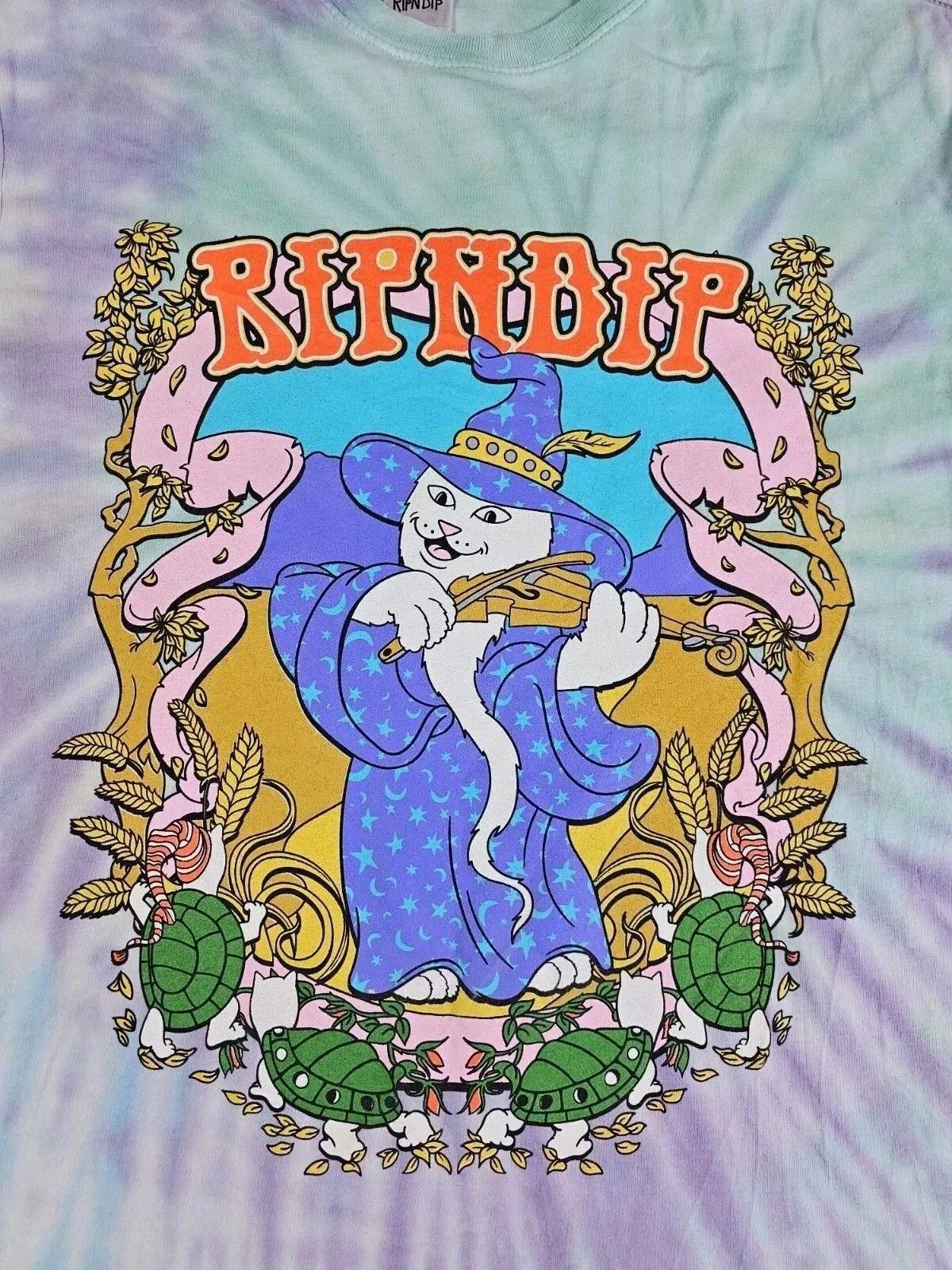 RIPNDIP RIPNDIP Nice Wizard Long Sleeve Tee Psychedelic Tie Dye Med Size US M / EU 48-50 / 2 - 4 Thumbnail