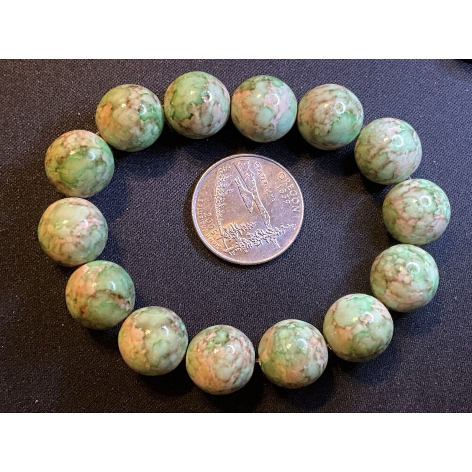 Other Unakite Jasper Gemstones Stretch Bracelet Size ONE SIZE - 4 Thumbnail