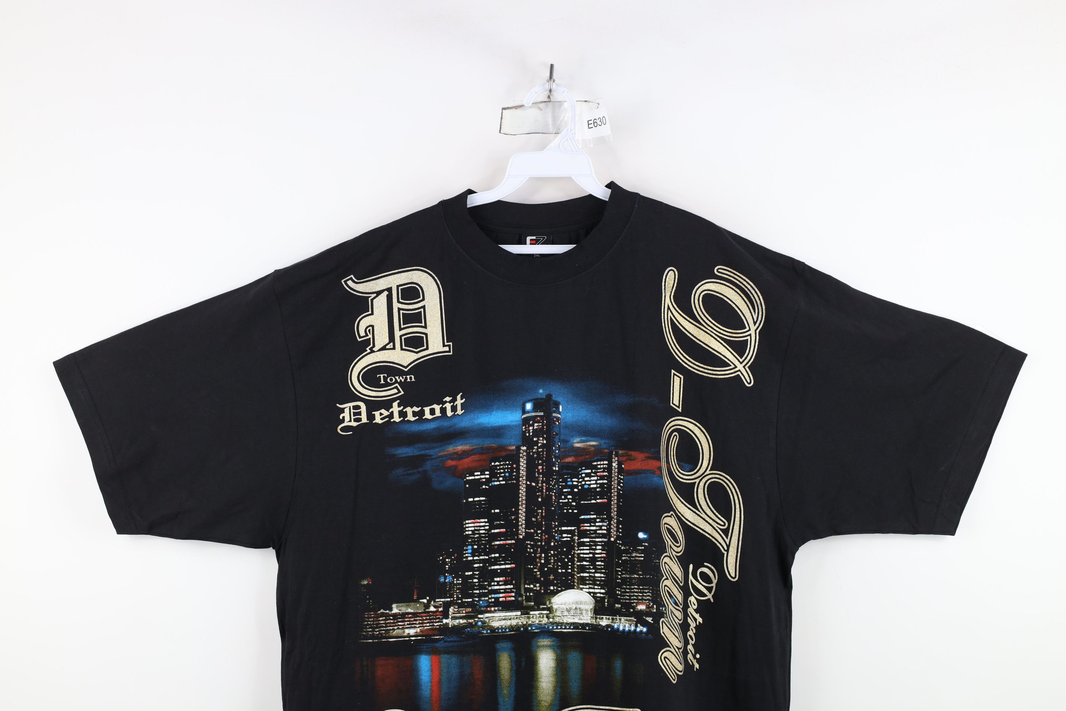 Vintage Vintage Y2K Streetwear D Town Baggy Tall Tee T-Shirt Black Size US XXL / EU 58 / 5 - 2 Thumbnail
