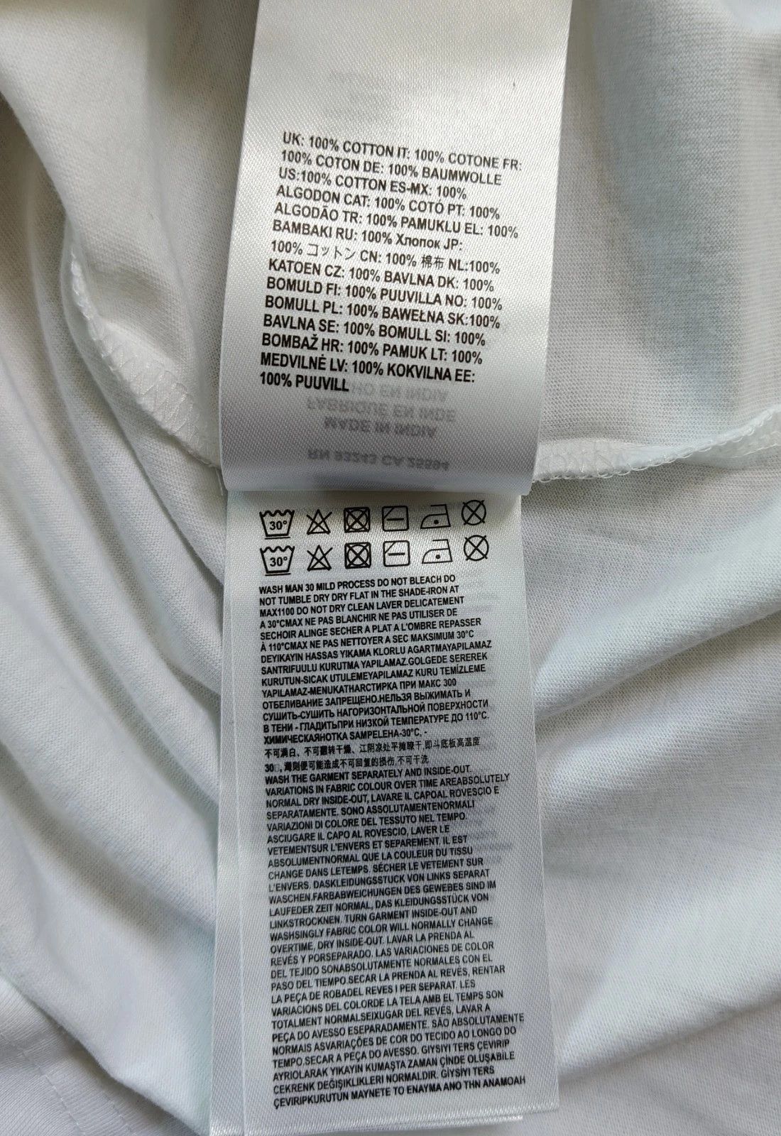 DIESEL White T-shirt with DSL 78 Denim print T 4157