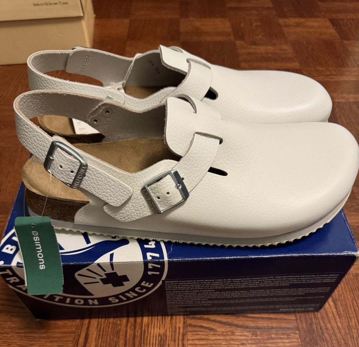 Birkenstock Birkenstock Tokio Super Grip Leather Mules Size US 11 / EU 44 - 4 Thumbnail