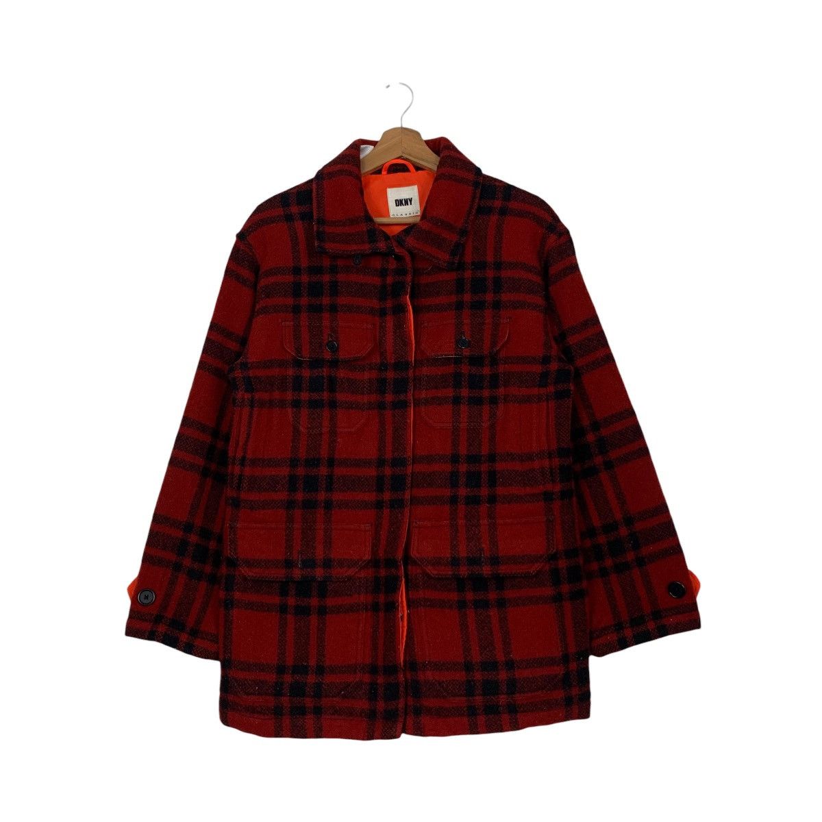 DKNY Vintage 90's DKNY CLASSIC Checked Flannel Jacket #2736-C123 Size US S / EU 44-46 / 1 - 1 Thumbnail