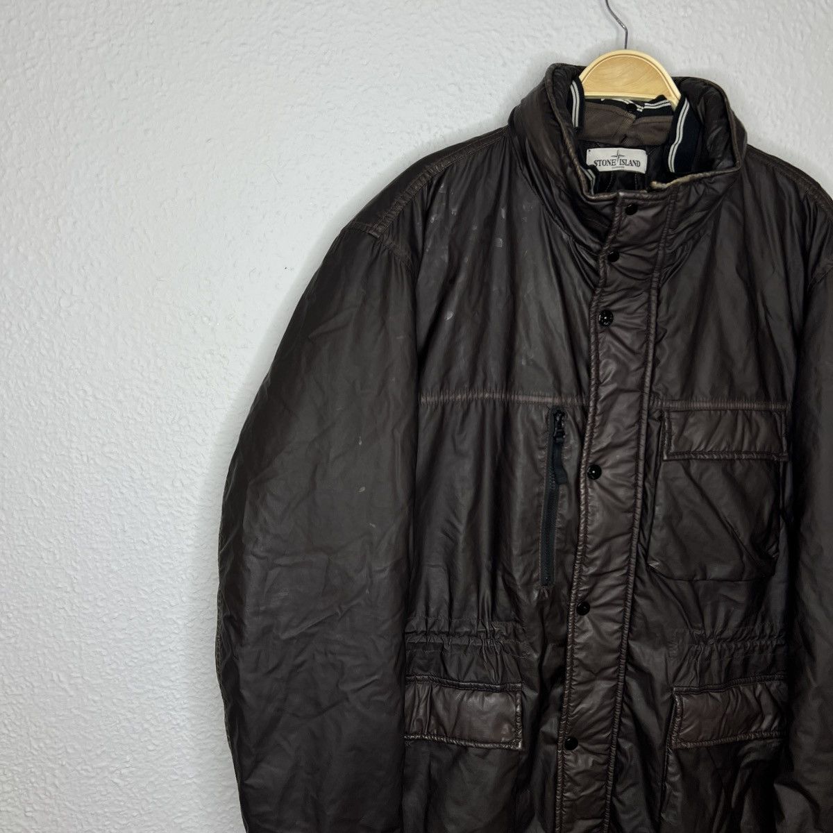 Stone Island Stone Island Vintage Mussola Gommata Jacket Brown 2012aw Size US XL / EU 56 / 4 - 3 Thumbnail