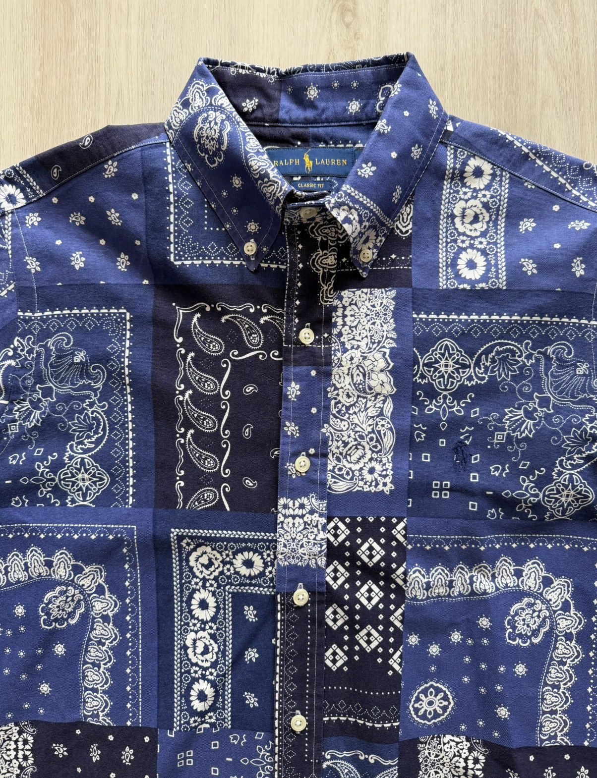 Polo Ralph Lauren Rare Polo Ralph Lauren Paisley Bandana Patchwork Shirt Sz M Size US M / EU 48-50 / 2 - 2 Thumbnail