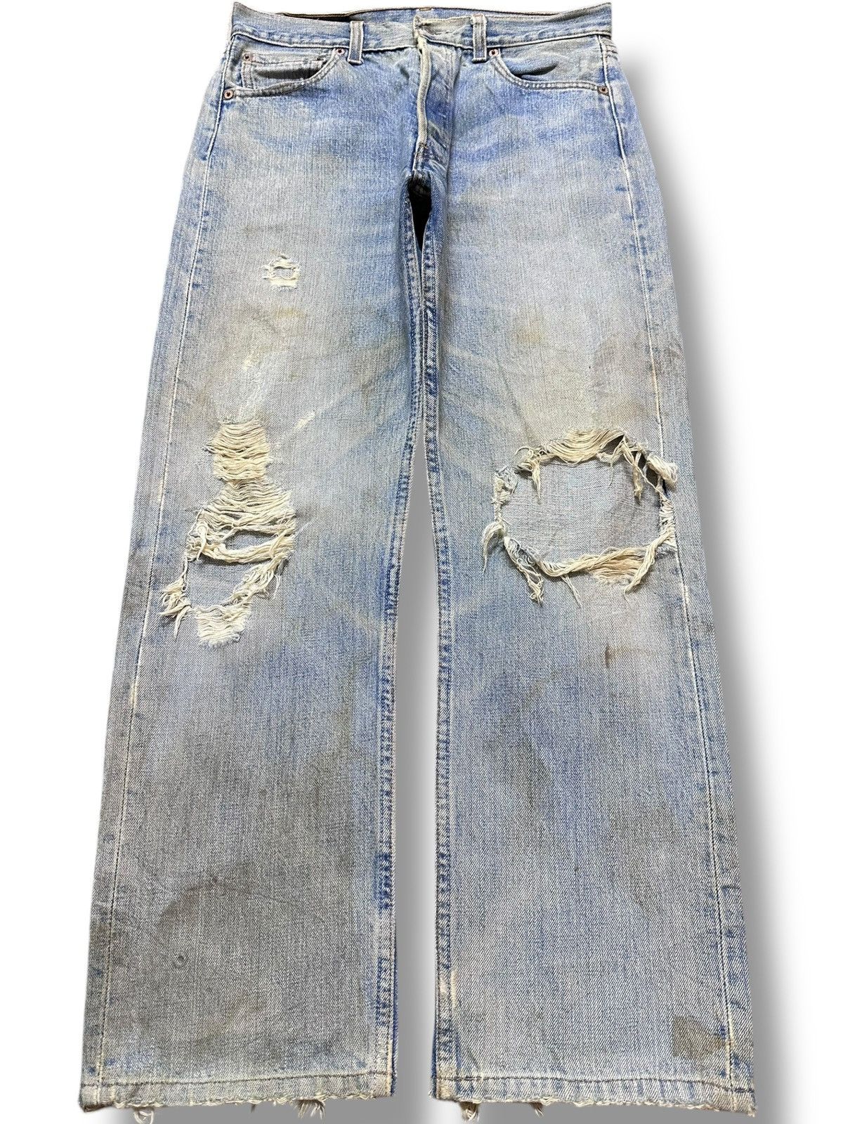 Vintage Levi’s 501 Ripped Faded Distressed Denim