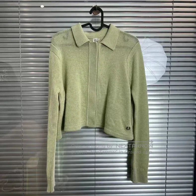 Hermes Hermes Avocado Cashmere Knit Cardigan Size XS / US 0-2 / IT 36-38 - 1 Thumbnail