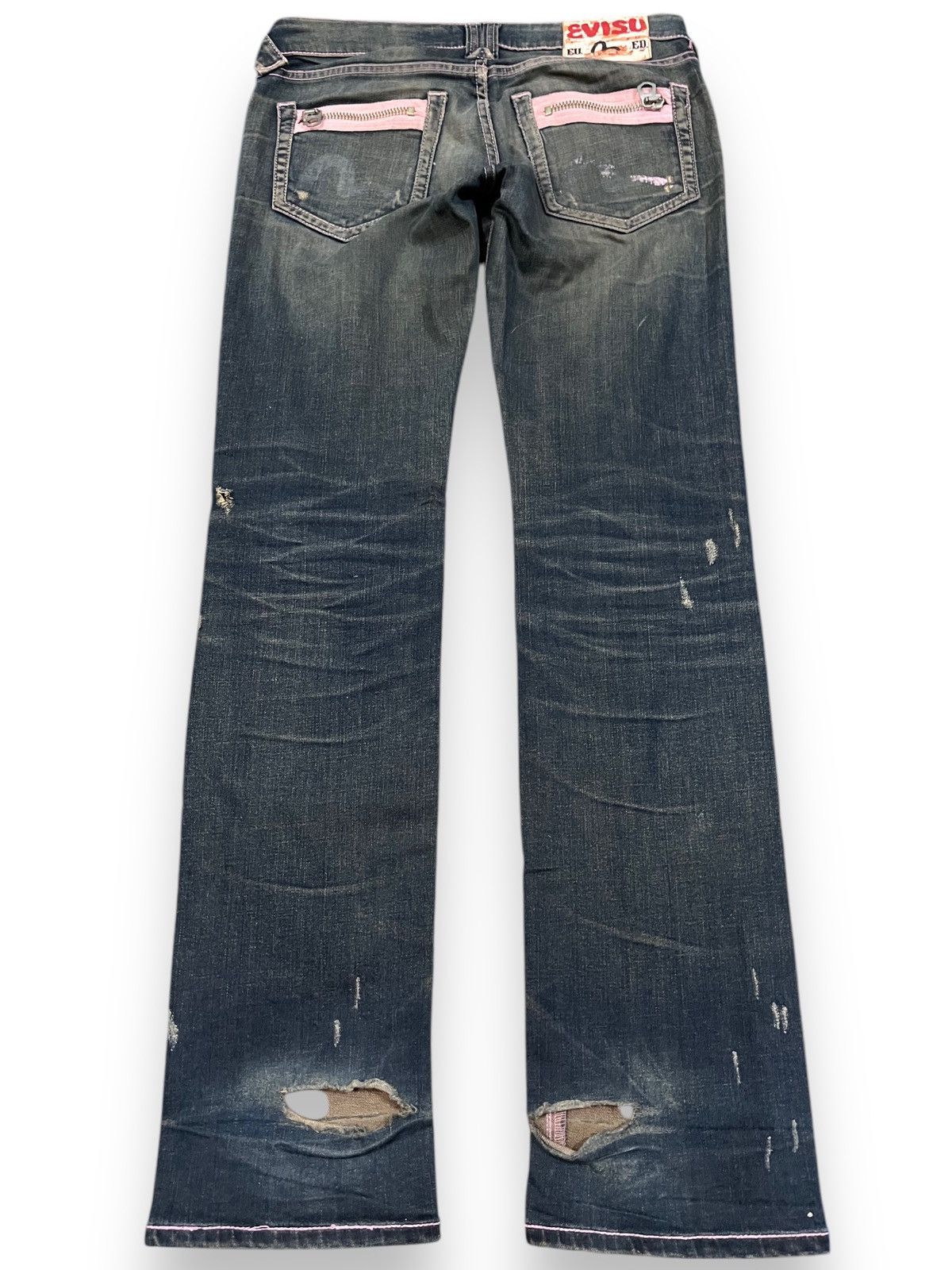 Evisu × Vintage Vintage Evisu EU.ED Distressed Mudwash Denim Size US 31 - 6 Thumbnail