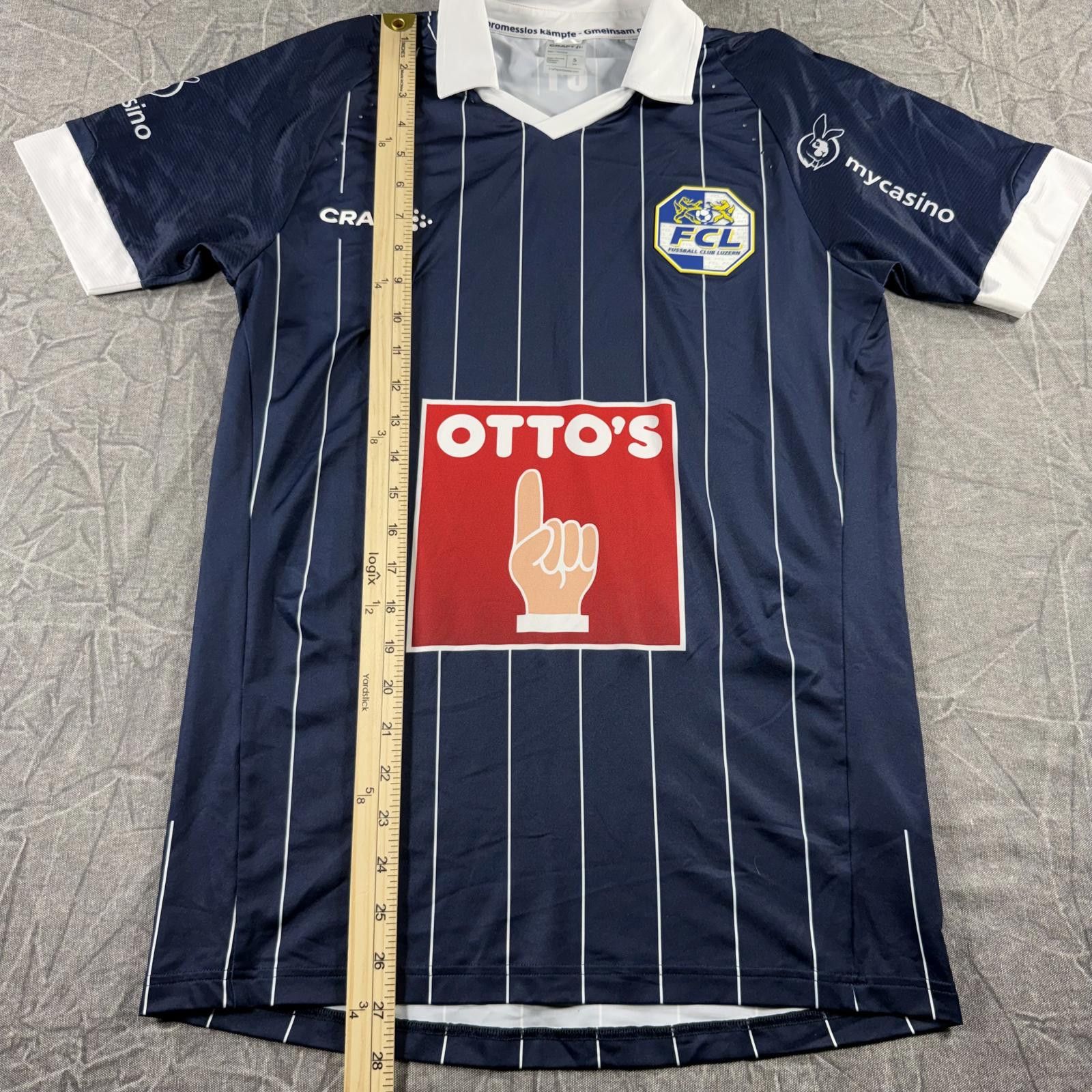 Levi's Made & Crafted Craft FC Luzern Polo Men's S Blue White Jersey Suisse Size US S / EU 44-46 / 1 - 3 Thumbnail