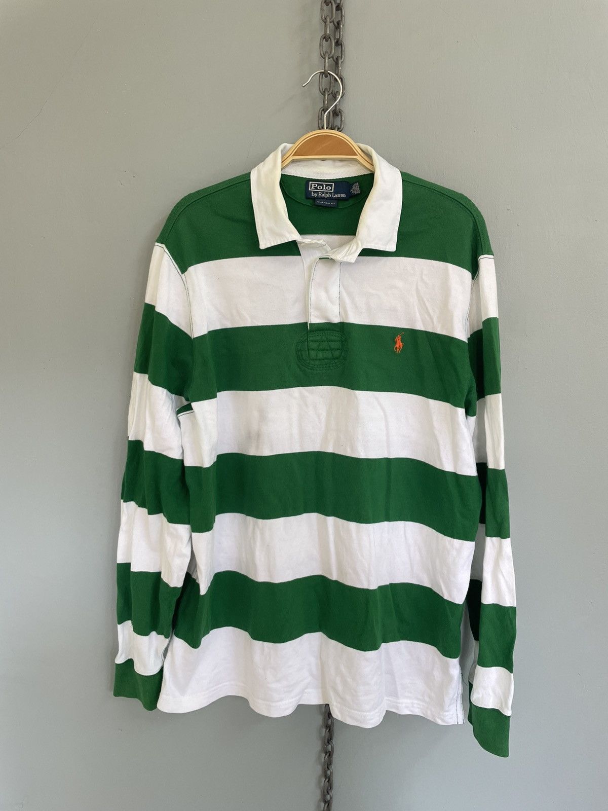 Polo Ralph Lauren Vintage Polo by Ralph Lauren long sleeve Rugby shirt Size US L / EU 52-54 / 3 - 1 Thumbnail