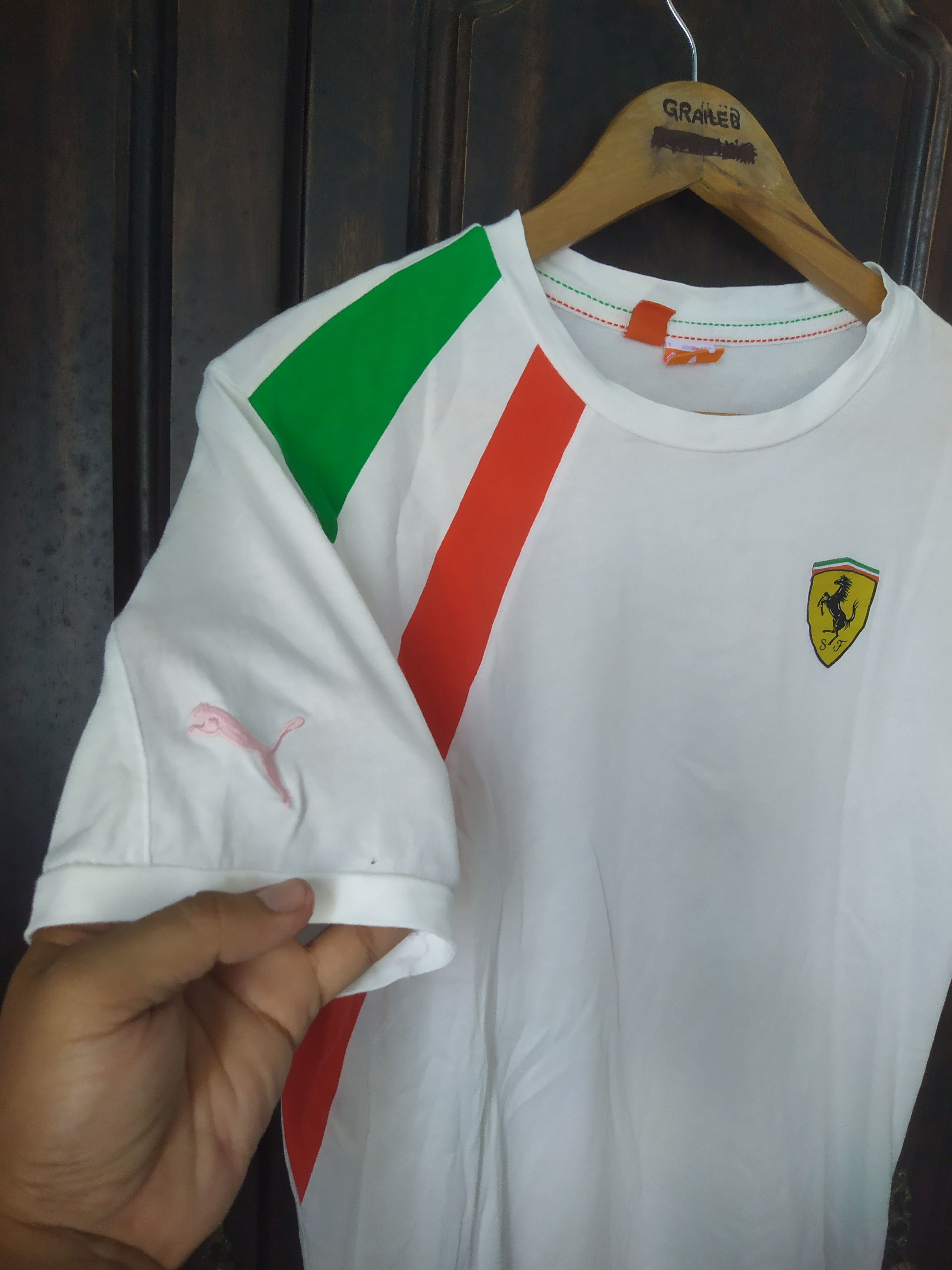Ferrari × Puma Scuderia Ferrari Team T-Shirt Italian Stripe White Size US S / EU 44-46 / 1 - 6 Thumbnail