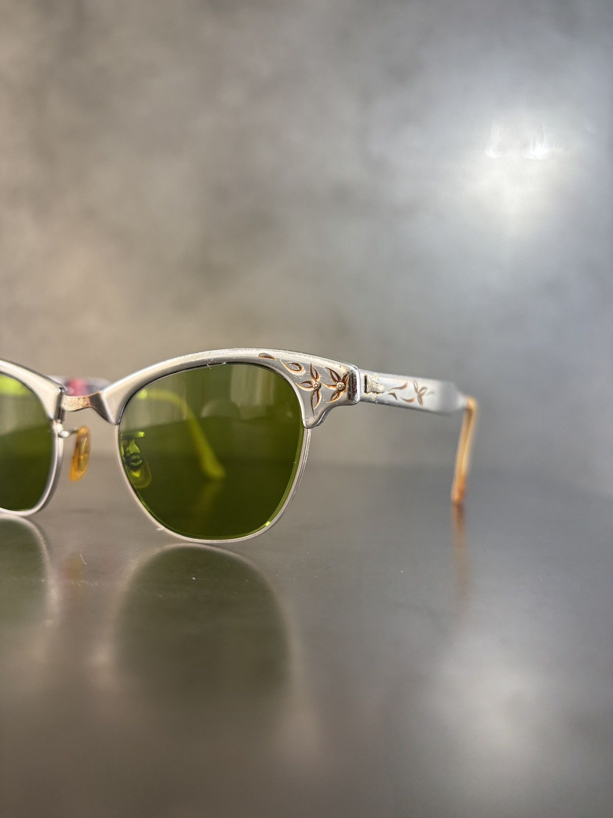 Vintage 1960s ArtCraft Sunglasses True Vintage Aluminum Frame Chrome Size ONE SIZE - 5 Thumbnail