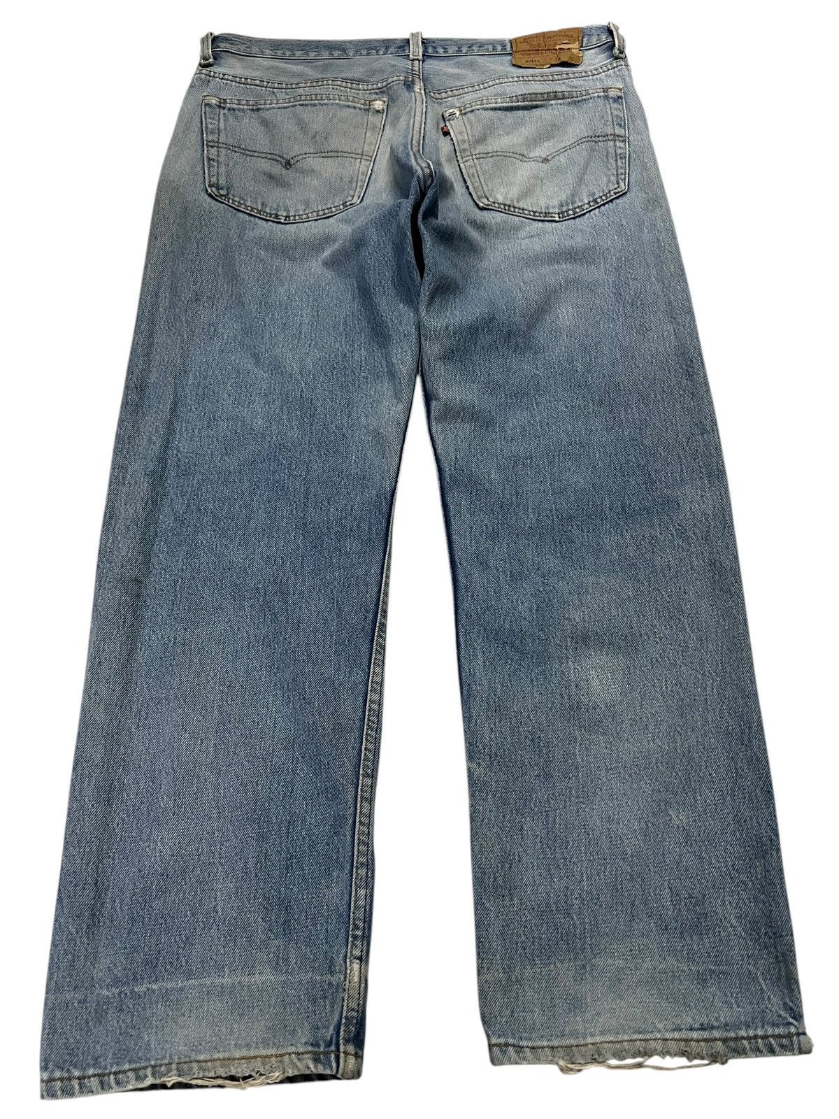 Levi's 💥90’s💥Vintage Levis 501XX Stone Wash Distress Jean USA Size US 35 - 2 Thumbnail