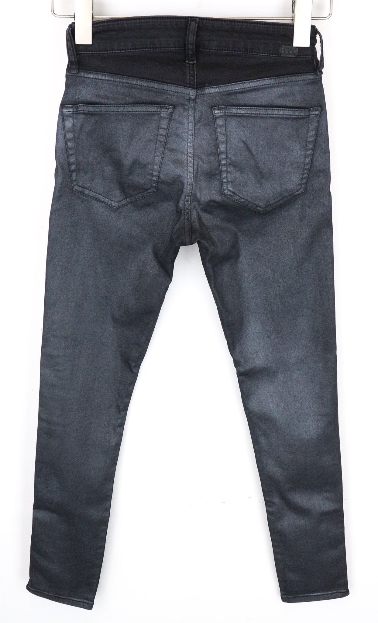 Diesel SLANDY-ZIP 069GF W24/L30 Grey Coated Jeans 70944 Size 24" / US 00 / IT 34 - 2 Thumbnail