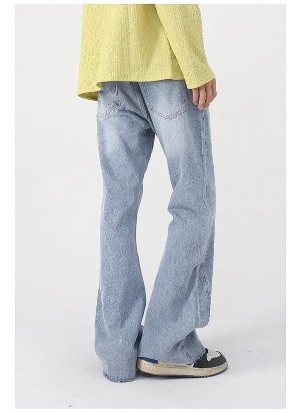 VIBE Men's washed distressed flared jeans Size US 32 / EU 48 - 5 Thumbnail