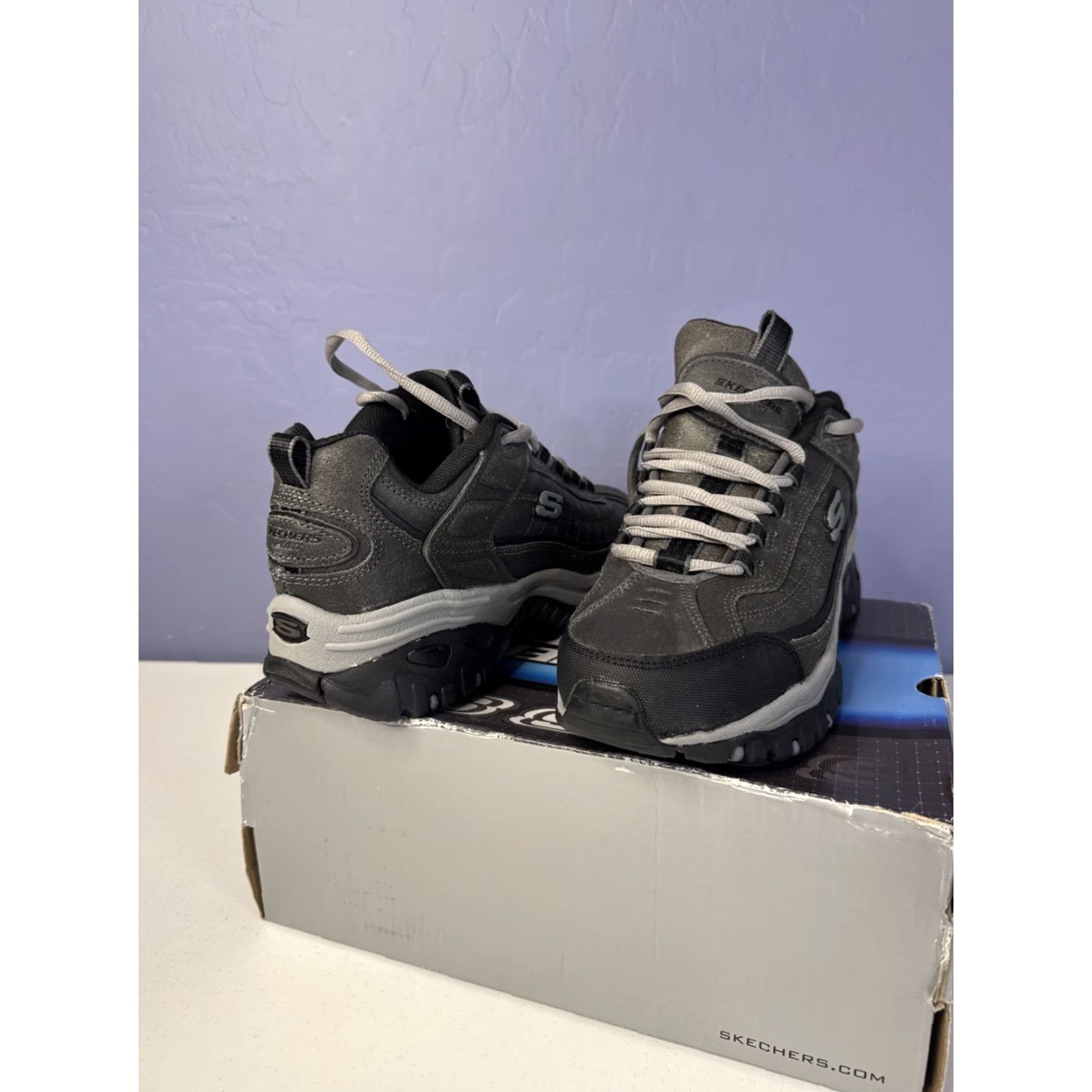SKECHERS Skechers Energy Downforce Men 9.5 Sneaker Athletic Black Box Rare Sports Boxing Skechers Mens Size US 10 / EU 43 - 3 Thumbnail