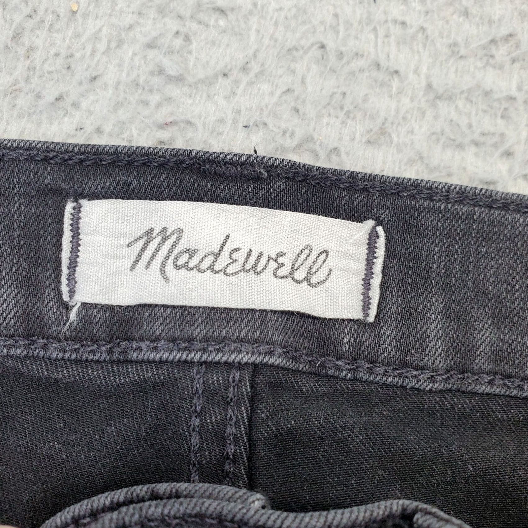 Madewell Madewell Womens Jeans 29 Black Flat Front 5-Pocket Skinny Leg Roadtripper Design Regular Denim Subtle Breathable Stretch Size 29" - 6 Thumbnail