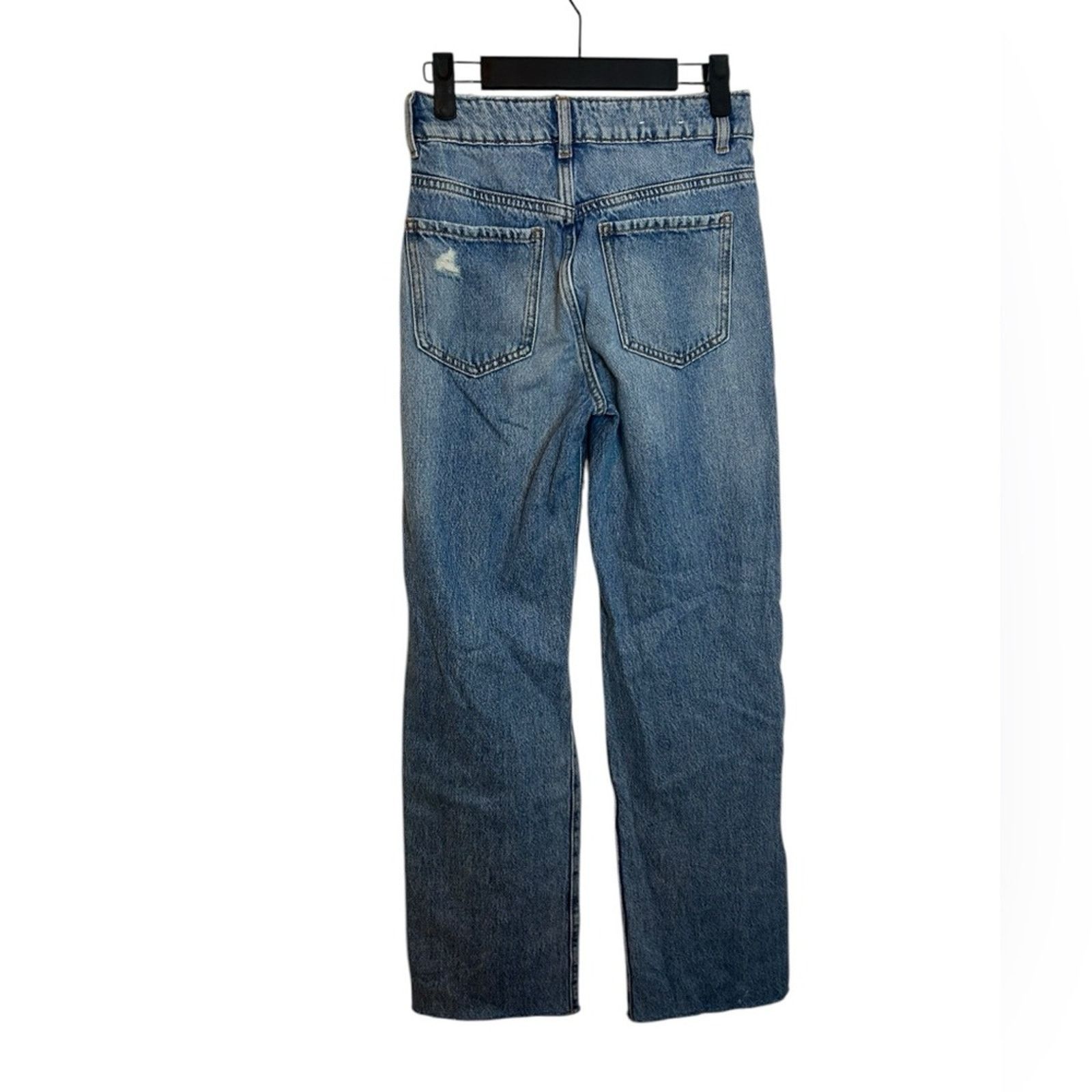 Garage Garage 90’s Straight Leg Distressed Blue Jeans Size 24" / US 00 / IT 34 - 2 Thumbnail