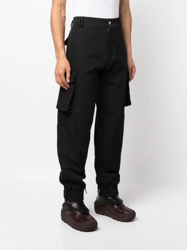 GCDS !DS! AW22 GCDS Logo Patch Cargo Black Pants Size US 32 / EU 48 - 3 Thumbnail