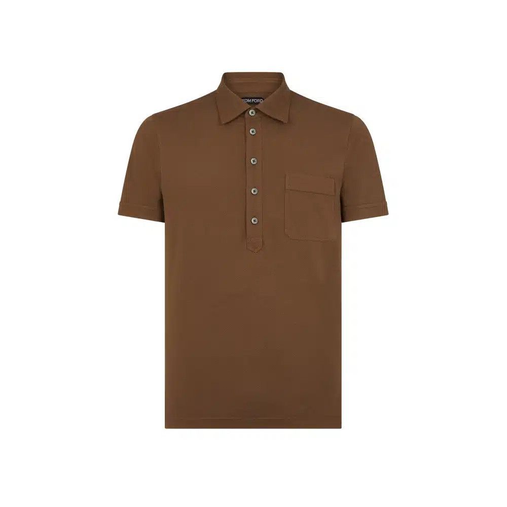 Tom Ford o1loc1c1225 JPS004 Polo Shirt in Brown Size US M / EU 48-50 / 2 - 1 Thumbnail