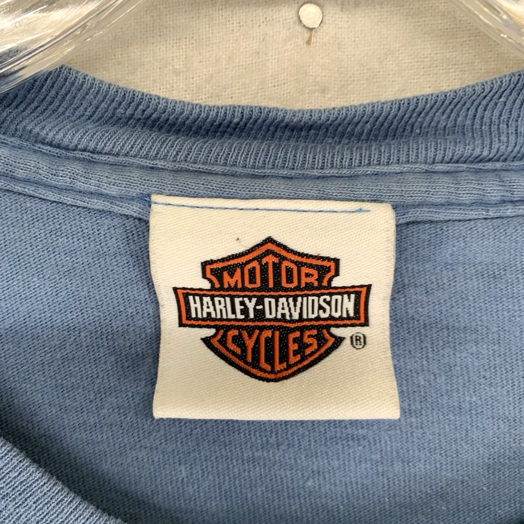 Harley Davidson VINTAGE Harley-Davidson Graphic T-Shirt Large Blue Double-Sided Biker Theme Mens 2006 Size US L / EU 52-54 / 3 - 6 Thumbnail