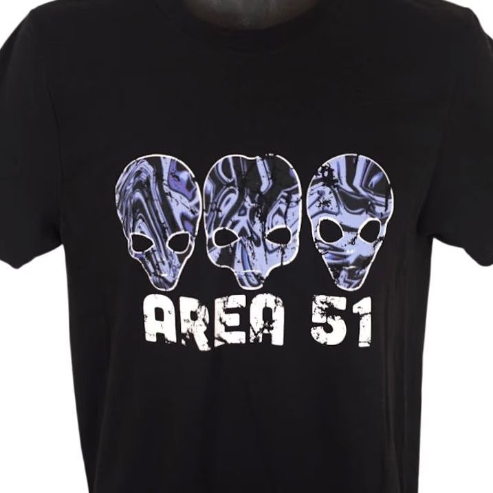 Area Area 51 T Shirt Mens Size Small Black UFO Roswell Aliens Size US S / EU 44-46 / 1 - 2 Thumbnail