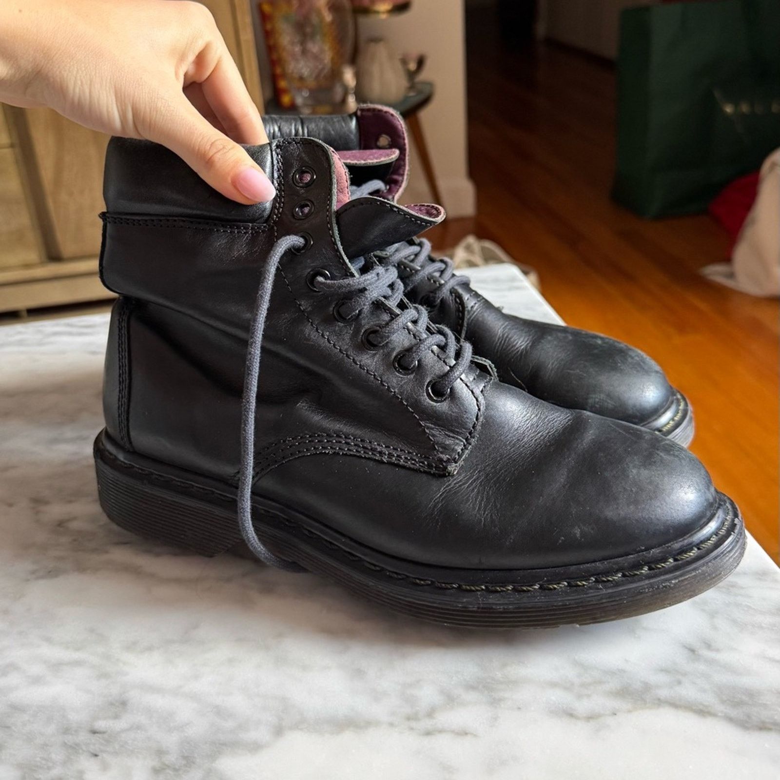 Max Mara Max Mara Mens Black Leather Boots Size US 7 / EU 40 - 1 Thumbnail