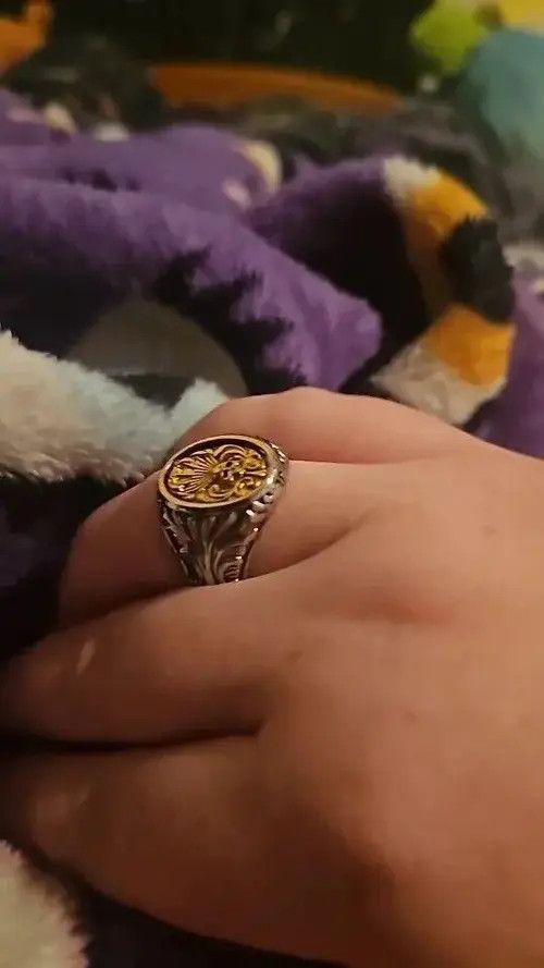 Jewelry × Ring Of Fire Skull Style Adjustable Ring Size ONE SIZE - 2 Thumbnail