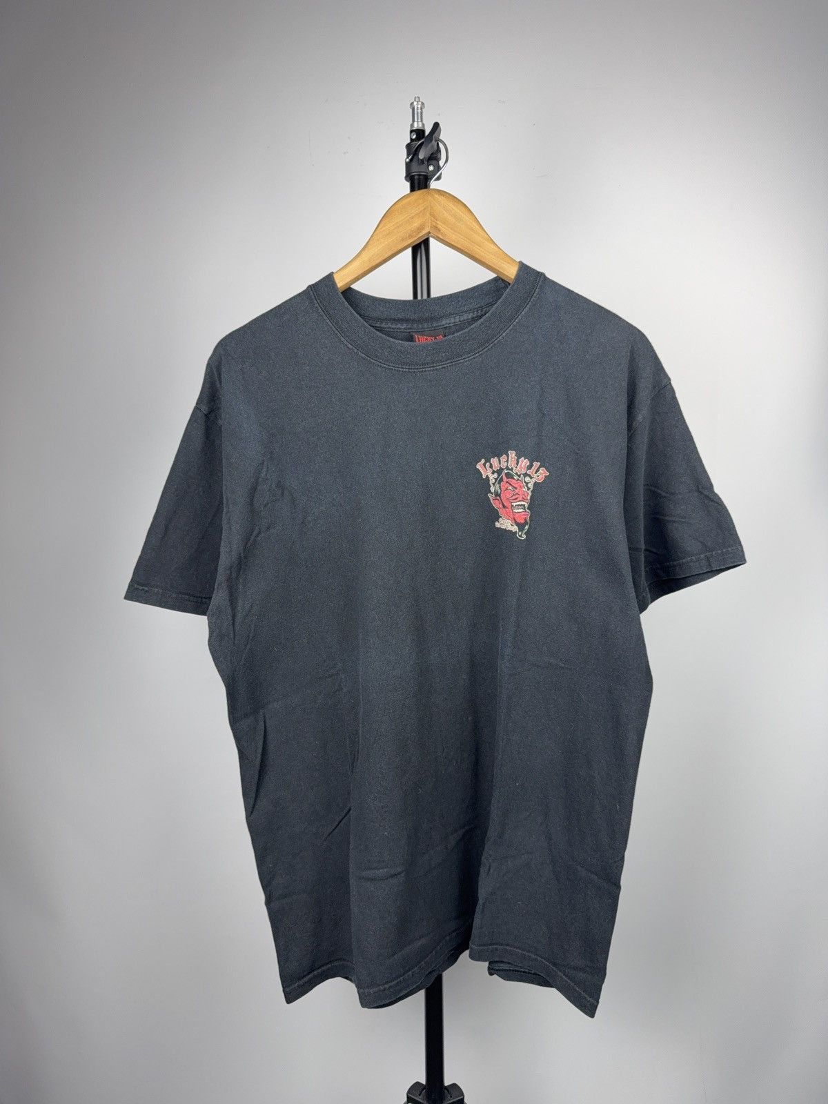90s Retro Lucky 13 Devil Graphic T-Shirt Hot Rod Biker USA