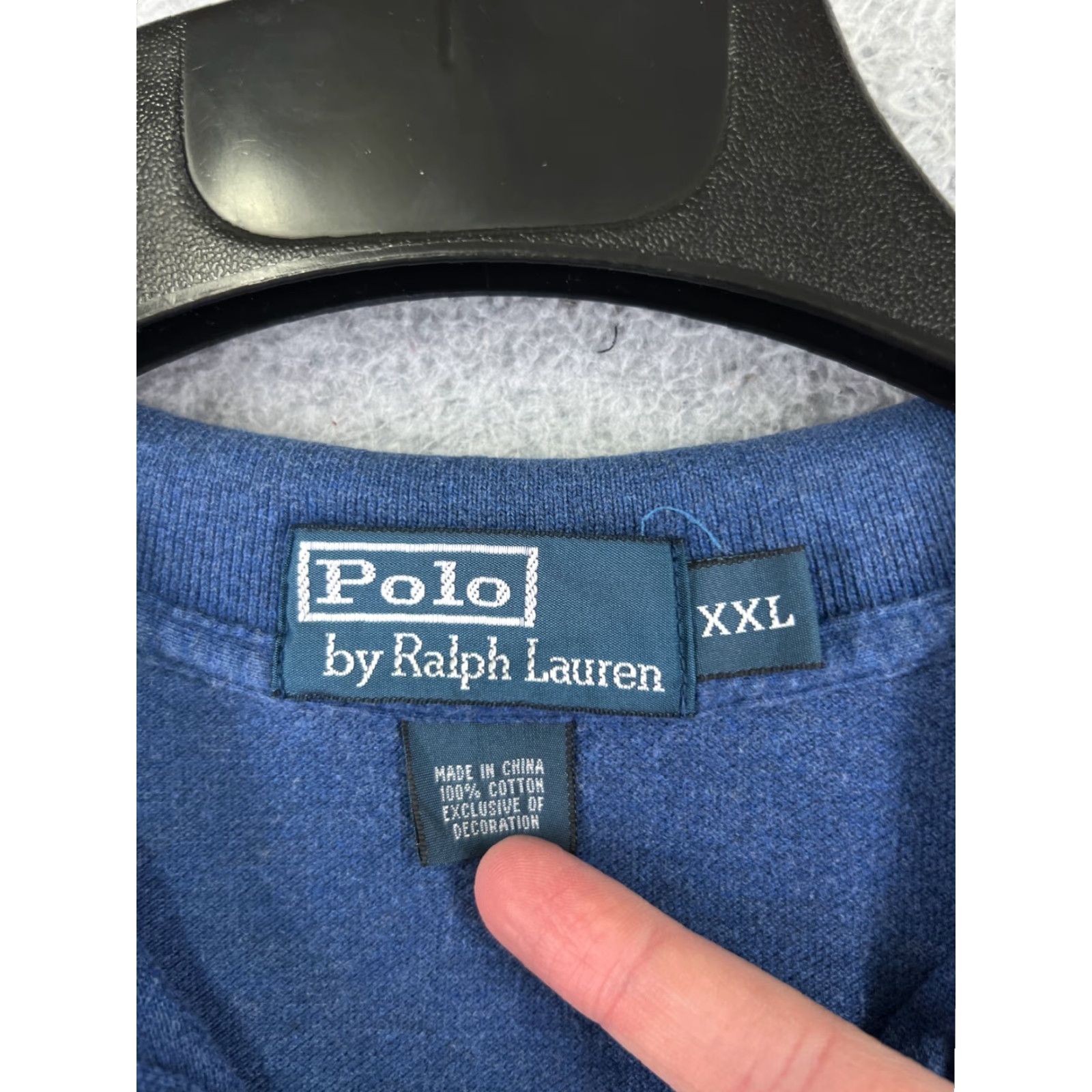 Ralph Lauren VINTAGE Ralph Lauren Polo Shirt Mens 2XL Blue 100% Cotton Knit Pony Size US XXL / EU 58 / 5 - 7 Thumbnail
