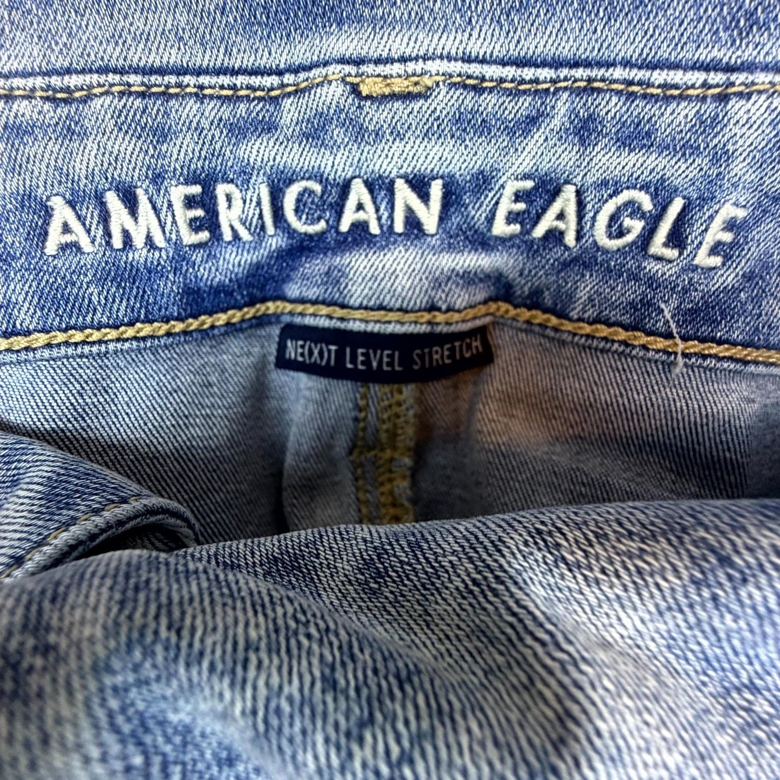 American Eagle Outfitters American Eagle Next Level Jeans Womens 4 Fold Over Waist Size 26" / US 2 / IT 38 - 3 Thumbnail
